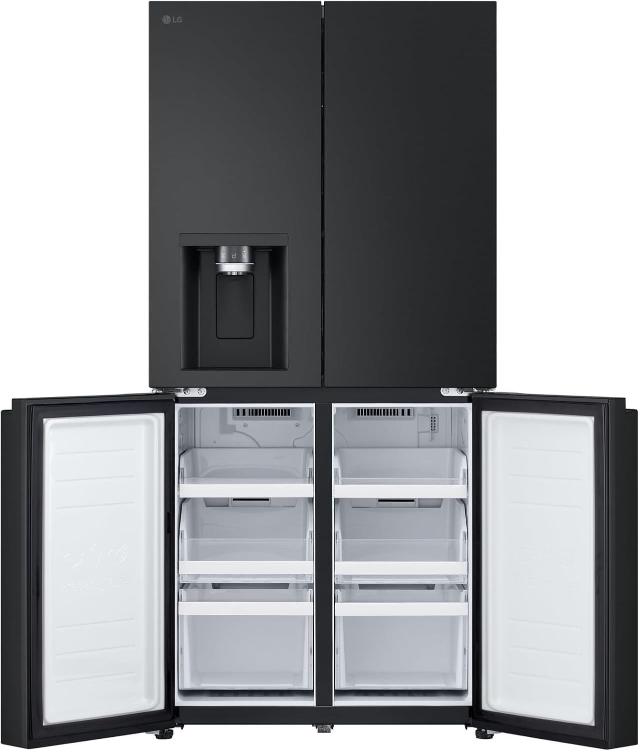 LG GML861EPPE SLIM Side-by-Side Kühlschrank mit Gefrierfach (506 L, Energieklasse E) mit Eis- und Wasserspender, UVNano, Total No Frost, Silber
