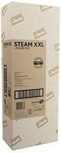 Vileda Steam XXL Power Pad Dampfreiniger, Dampfbesen für jeden Boden, Eco-Verpackung, Schwarz/Rot, One Size