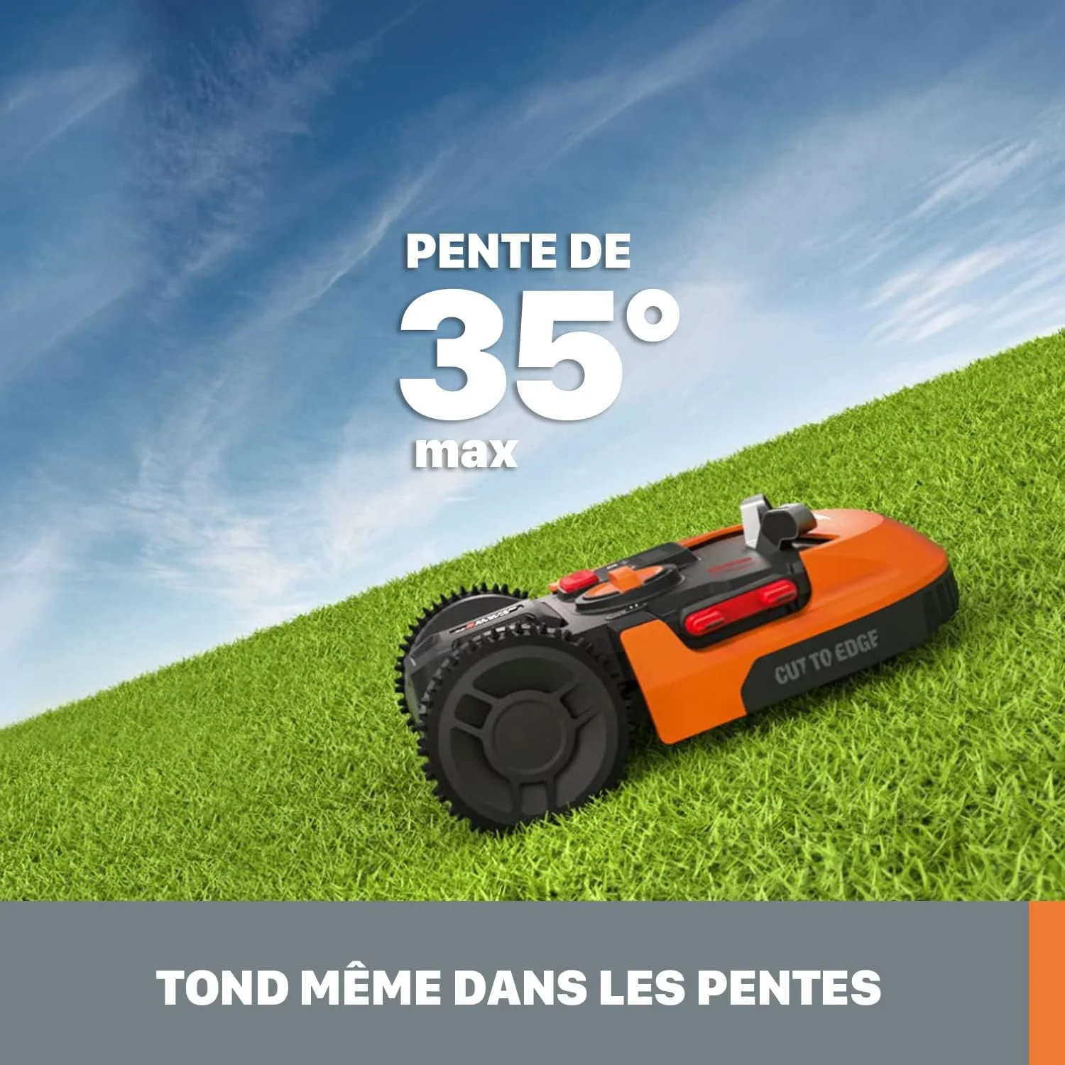 WORX Landroid M WR141E robotmaaier/accugrasmaaier voor kleine tuinen tot 500 m2/zelfrijdende grasmaaier voor een nette gazonsnit, veelkleurig