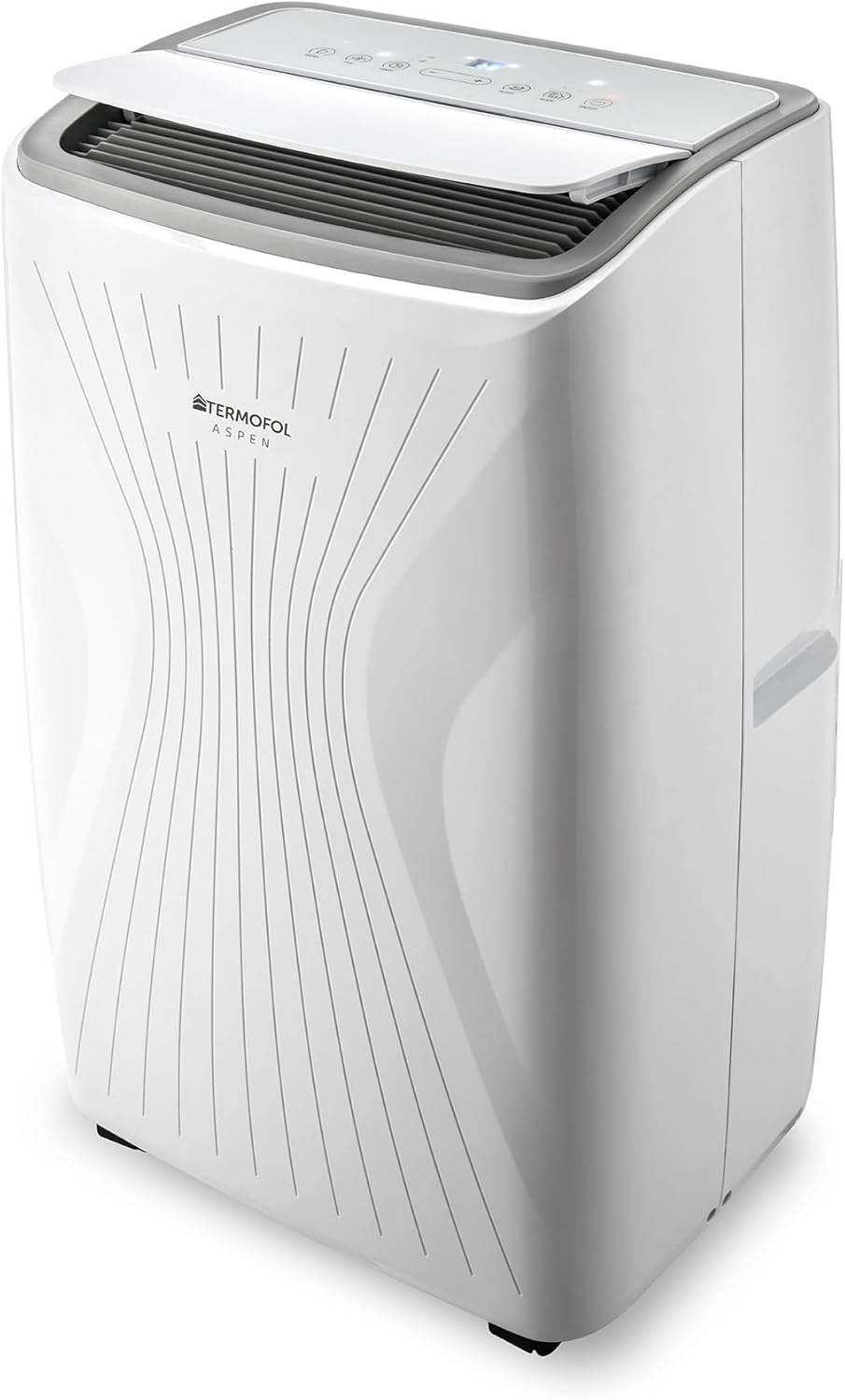 Termofol Mobile Klimaanlage ASPEN 4000W – 4in1: Klimatisierung, Luftentfeuchter, Ventilator, Heizung – WLAN Fernsteuerung – energiesparendes Smart-Home-Gerät – modernes Design – weiß