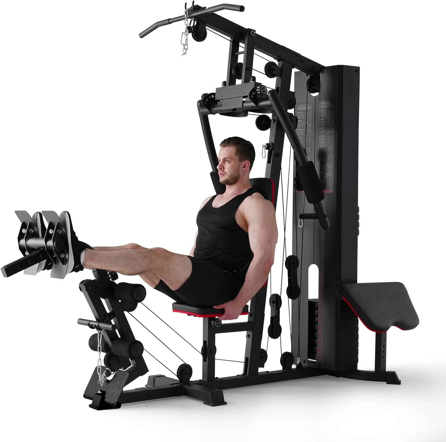 Mikolo Home Gym. Workout Station with 150LBS Weight Stack. Multifunctional Home Gym Equipment