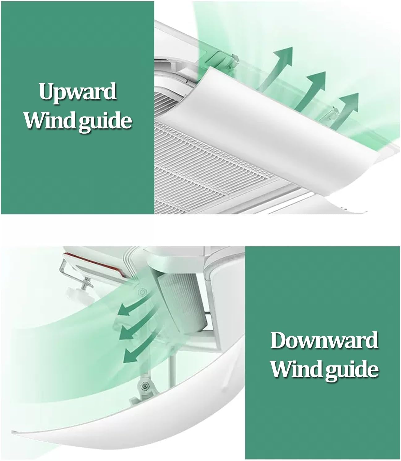 Klimaanlage Windabweiser, Klimaanlage Split Windabweiser, Luftumlenker, Deckenluftabweiser für Büro, Schule, Zuhause, Hotel(7.8x23.6)