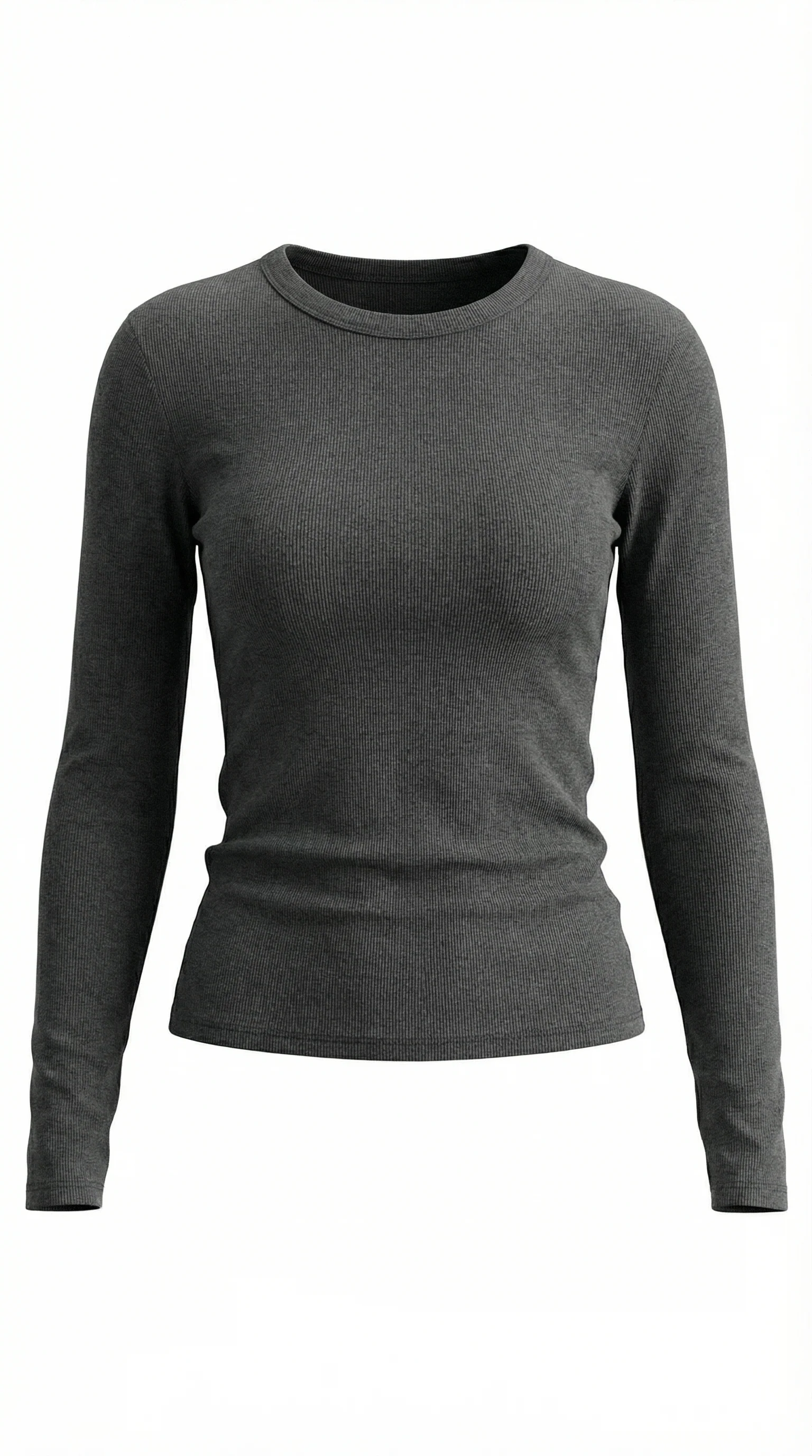 Langarmshirt mit gerippter Struktur