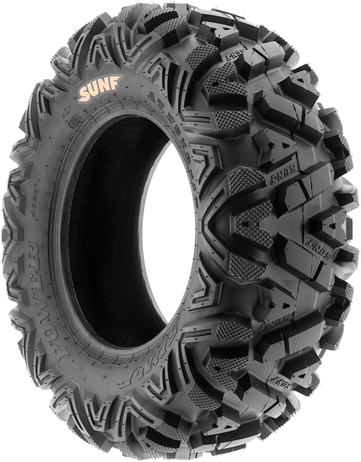 Set of 4 ATV UTV all-terrain Tires 25x8-12 Front & 25x10-12 Rear, 6 PR, Tubeless A033