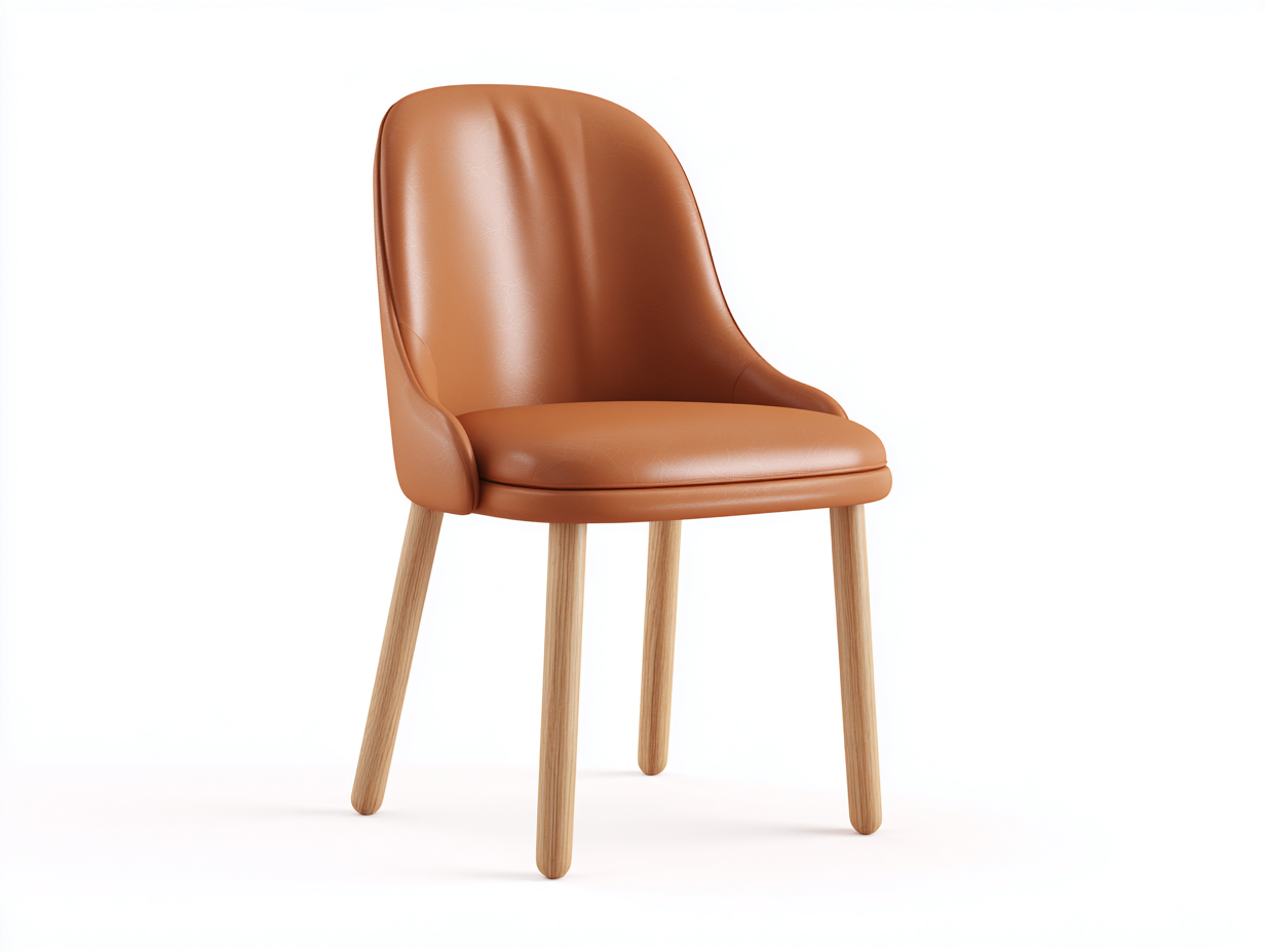 Esszimmerstühle-Leder-Holz-53x60x86 cm-Braun-Modernes Design