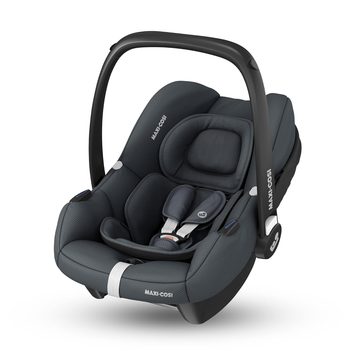 Maxi-Cosi CabrioFix i-Size, Babyschale, 0–12 Monate, max. 12 kg, leichter i-Size Kindersitz (3,2 kg), Sonnenverdeck, gepolsterter Sitz, für viele Maxi-Cosi Kinderwagen, Essential Green