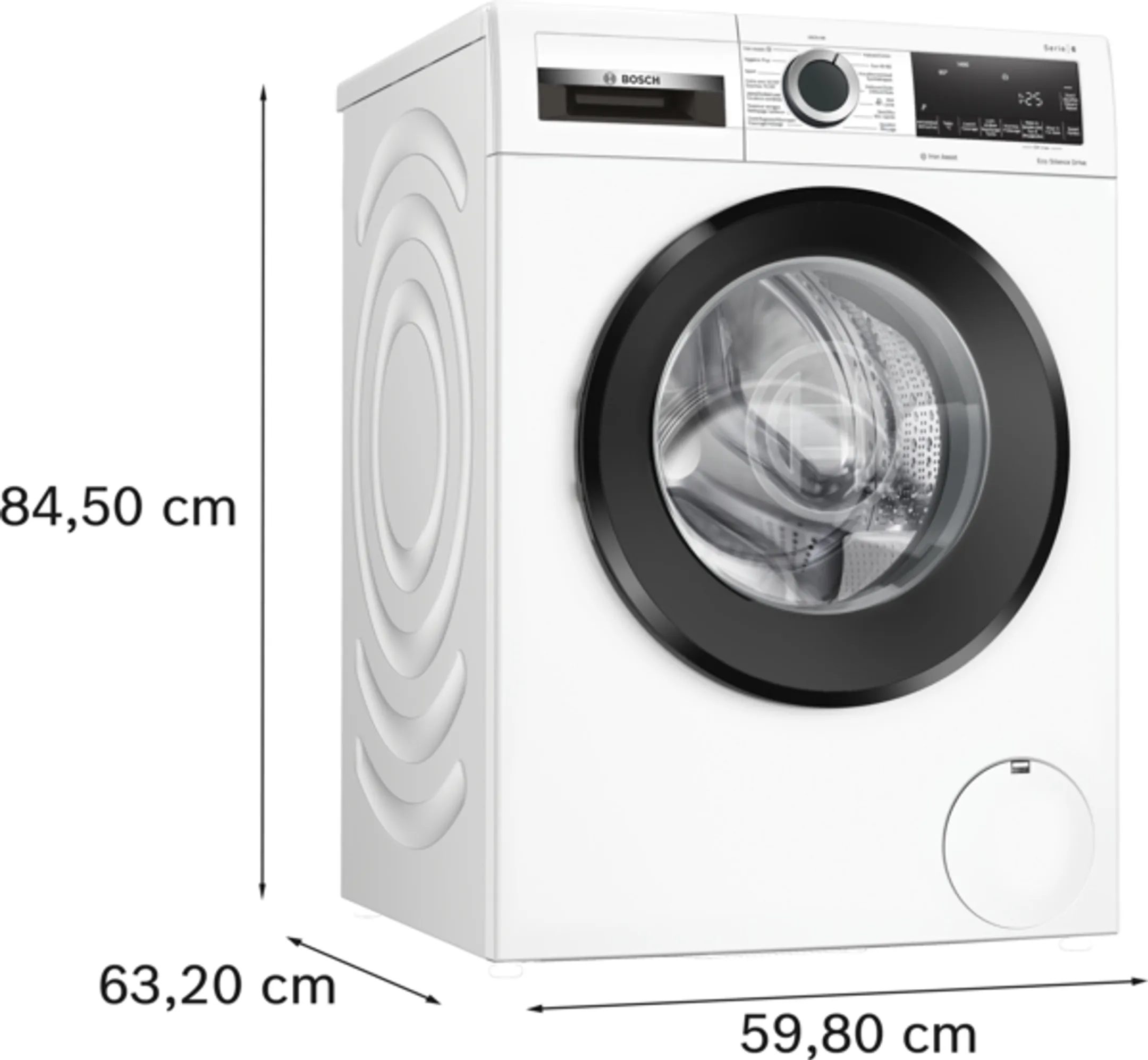 Bosch Bundel - Wasmachine WGG244ZPFG Serie 6 Iron Assist 9 kg + Droogkast WQG235D8FG Serie 6 SelfCleaning condenser