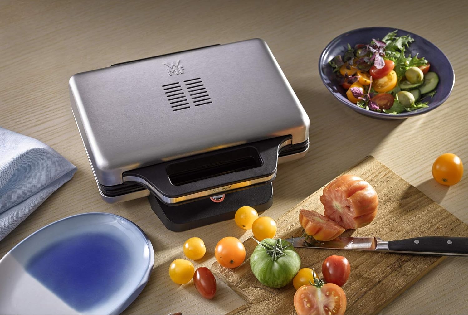 WMF Lono Toaster Glas mit Brtchenaufsatz, 2 Scheiben, XXL, motorisierte Toastaufnahme, Aufwrm-Funktion, 7 Brunungsstufen, Toaster edelstahl matt