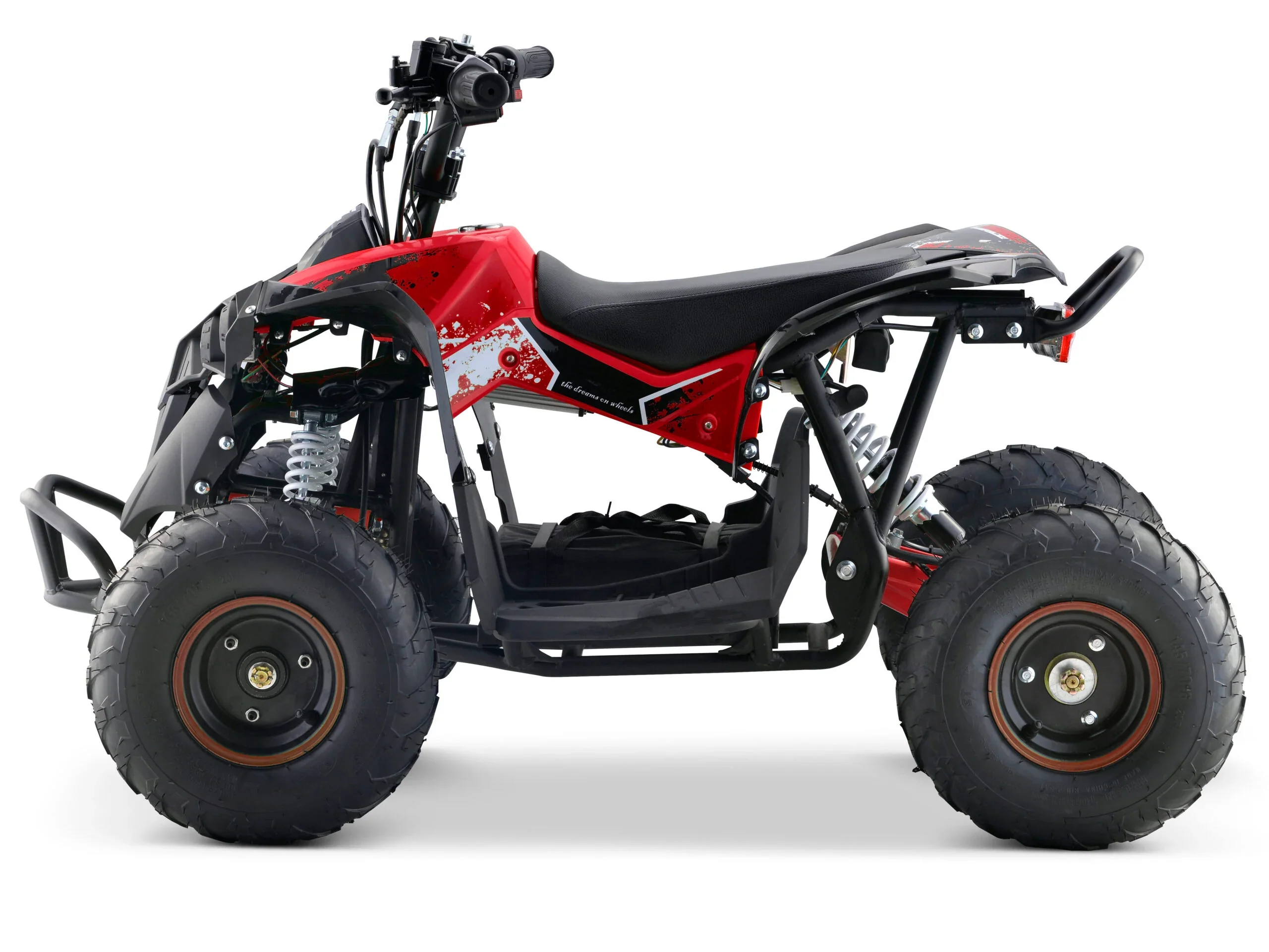 1200W 48V Electric Quad Bike with Brushless Shaft Drive ATV - Red