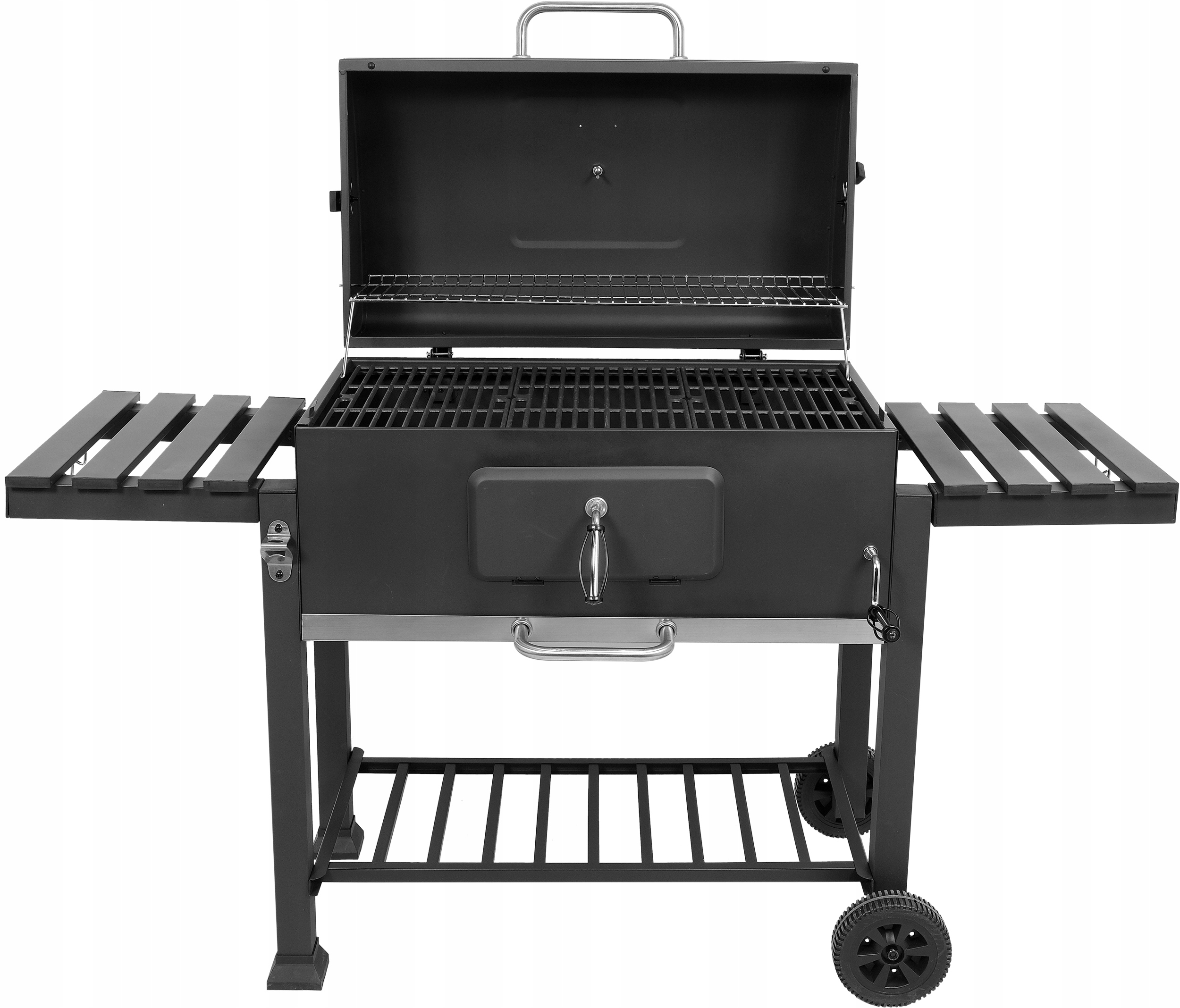 DUŻY GRILL WĘGLOWY XXL REGULOWANY ŻELIWNY RUSZT 78x42,5mm 3 PÓŁKI LUND