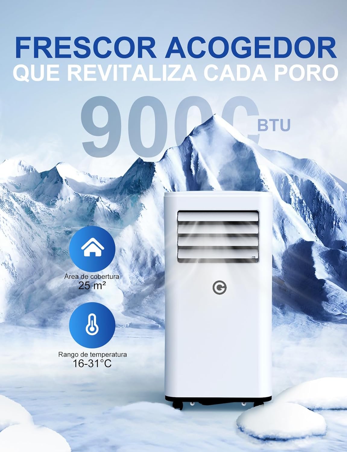 Portable Air Conditioner 9000 BTU, 4 in 1