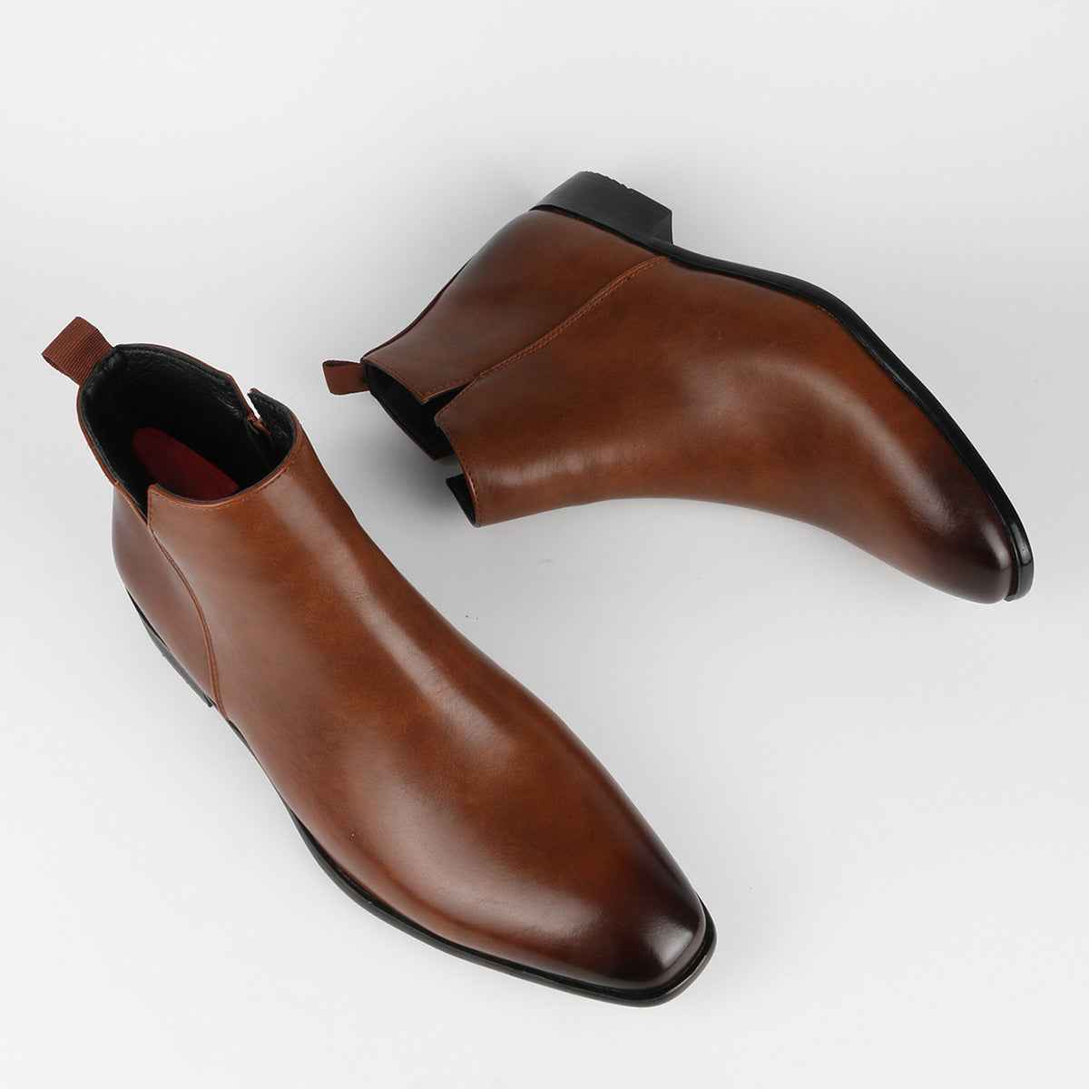 Chelsea Stiefeletten f��r Herren aus Leder mit bequemem Slip-on Design