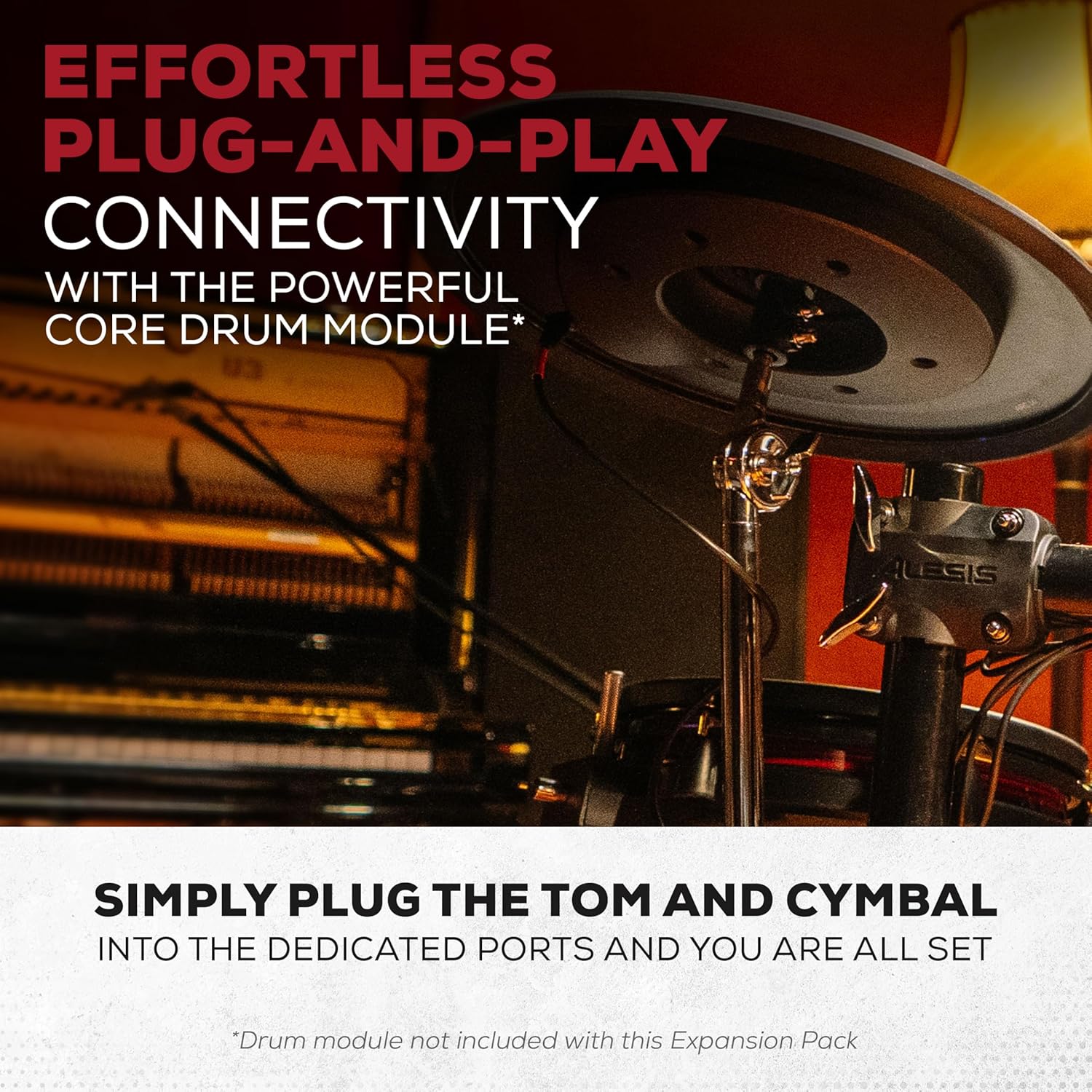 Alison Strata Prime Electronic Drum Set with Touch Screen Dual Area Grid Head