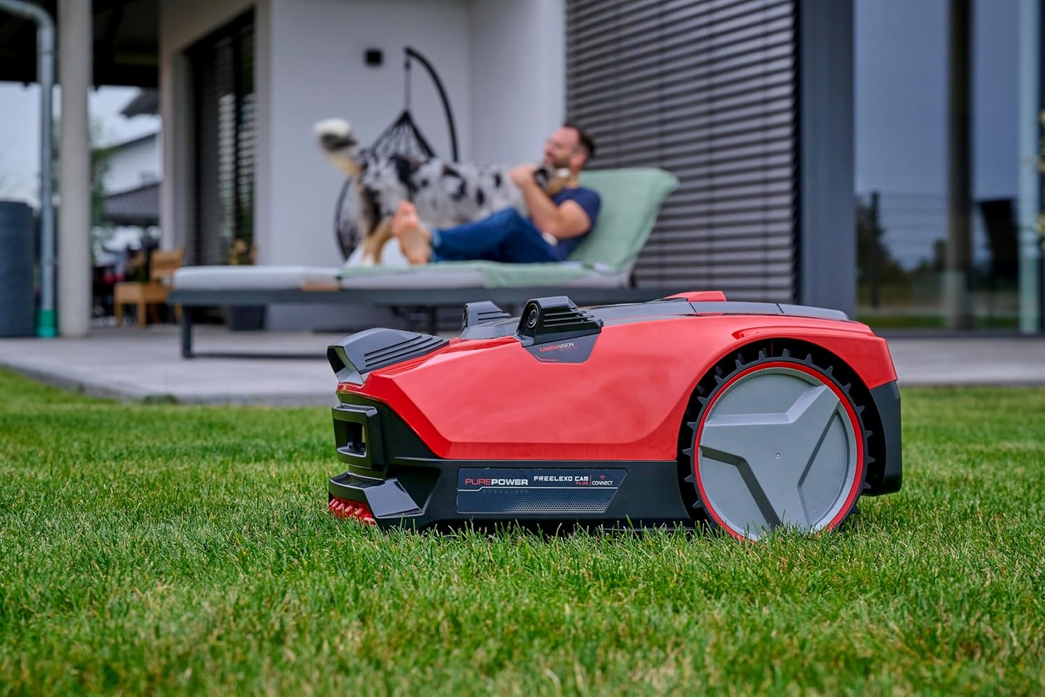 Einhell Akku-Rasenmäher RASARRO 36/38 Kit Power X-Change (36 V, 38 cm Schnittbreite, 450 m², Brushless, Mulchfunktion, 45L Fangkorb, inkl. 2x 4,0 Ah Akkus + Twincharger)