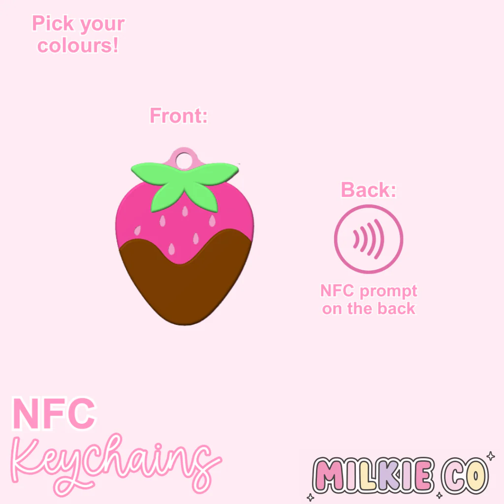 Chocolate Strawberry NFC Keychain