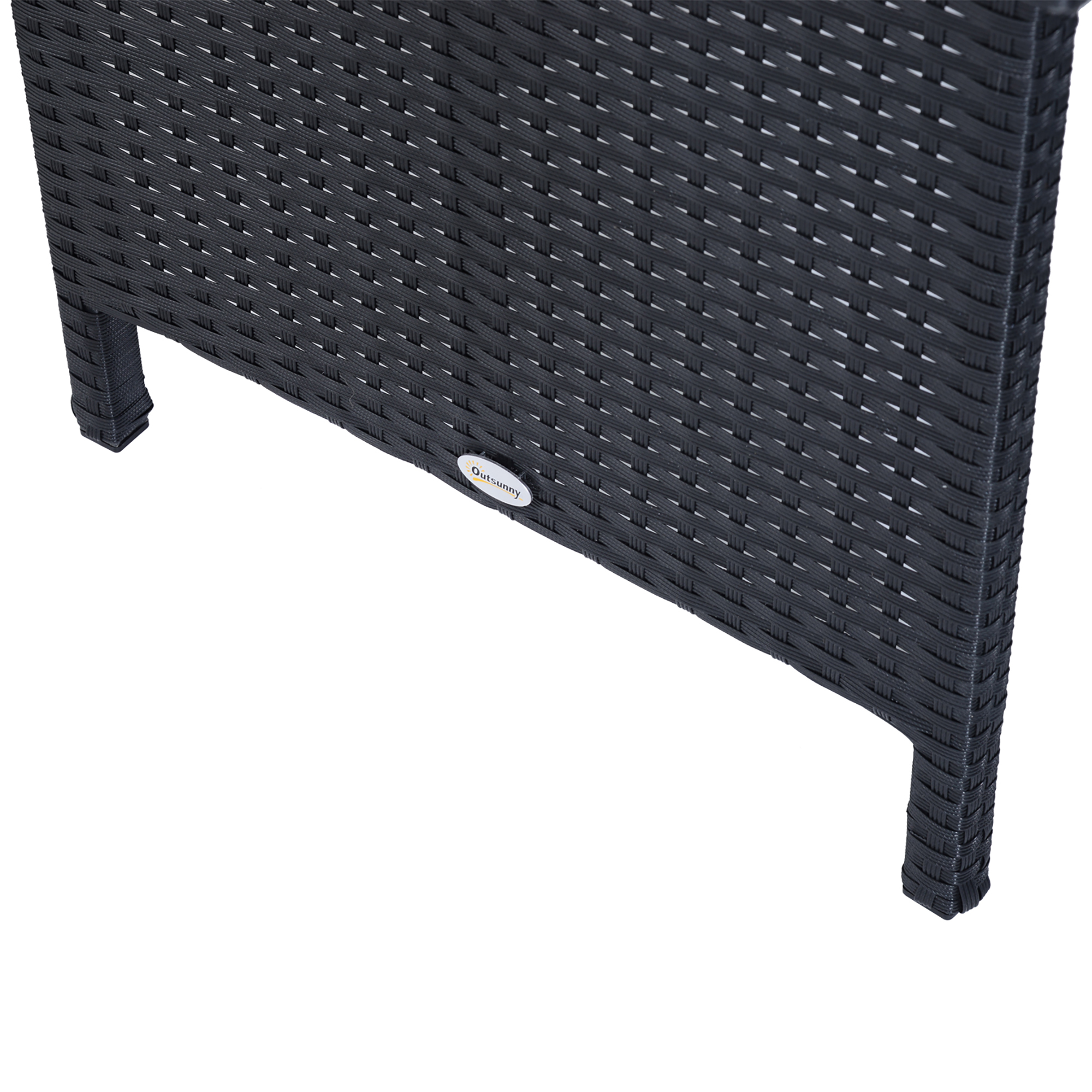 Outsunny 18-delige poly-rotan zitgroep bankstel tuinset fauteuil krukkenset