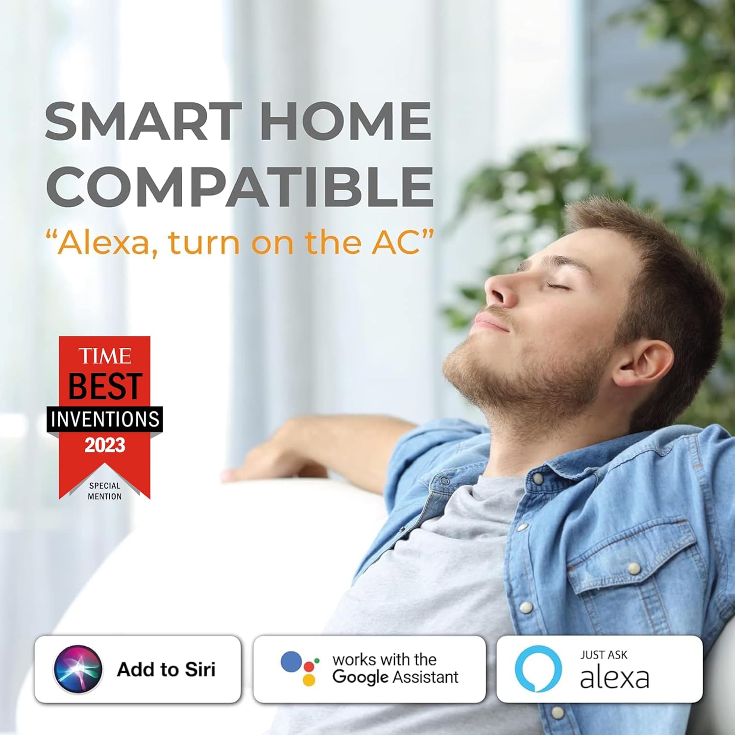 Sensibo Sky, kabellose  e Steuerung für Klimaanlagen. Schnelle & einfache DIY-Installation. Komfort dank energieeffizienter Thermostat-Control-App. Kompatibel mit Google, Alexa & Siri