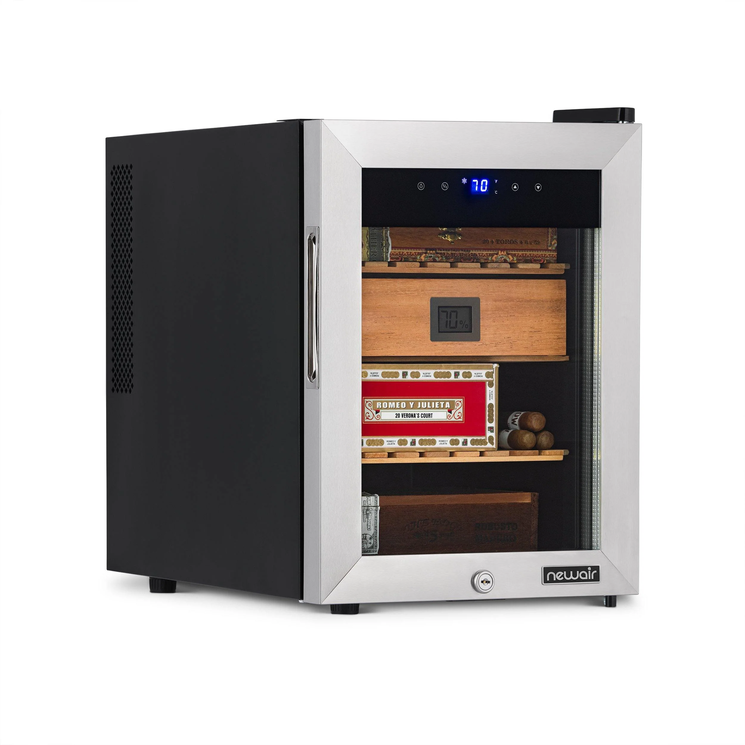 2025 Newair? Elektrische Humidor met Opti-Temp?, Capaciteit voor 250 Sigaren