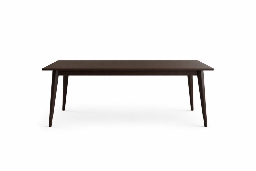 Wood Rectangular Dining Table Dark Brown 180cm x 90cm x 75cm