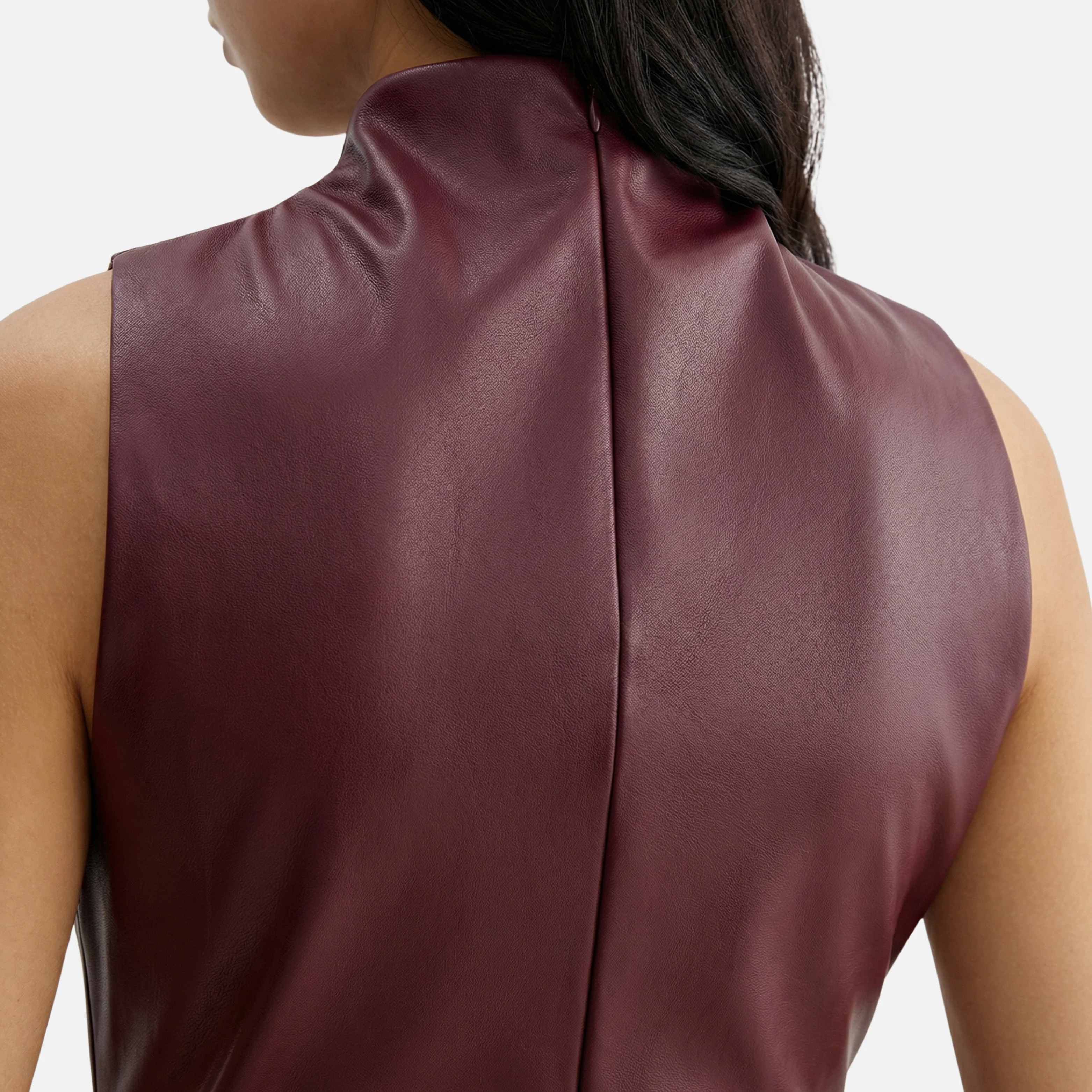 Hochgeschlossenes Tanktop mit asymmetrischem Faltenwurf f��r Damen