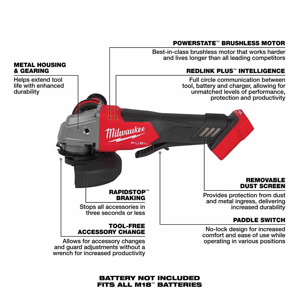 2025 Milwaukee 2880-20 M18 FUEL? 4-1/2
