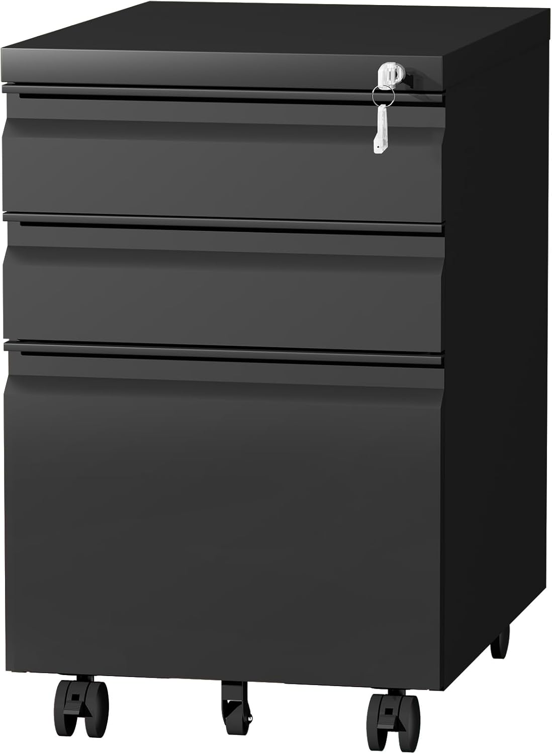 3 Drawer File Cabinet on Wheels,25.6