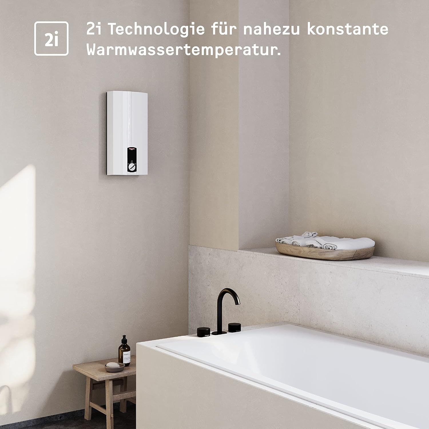 STIEBEL ELTRON elektronisch gesteuerter Durchlauferhitzer DHB 18 ST, 18 kW, druckfest, 3 Anwendungssymbole, 227608