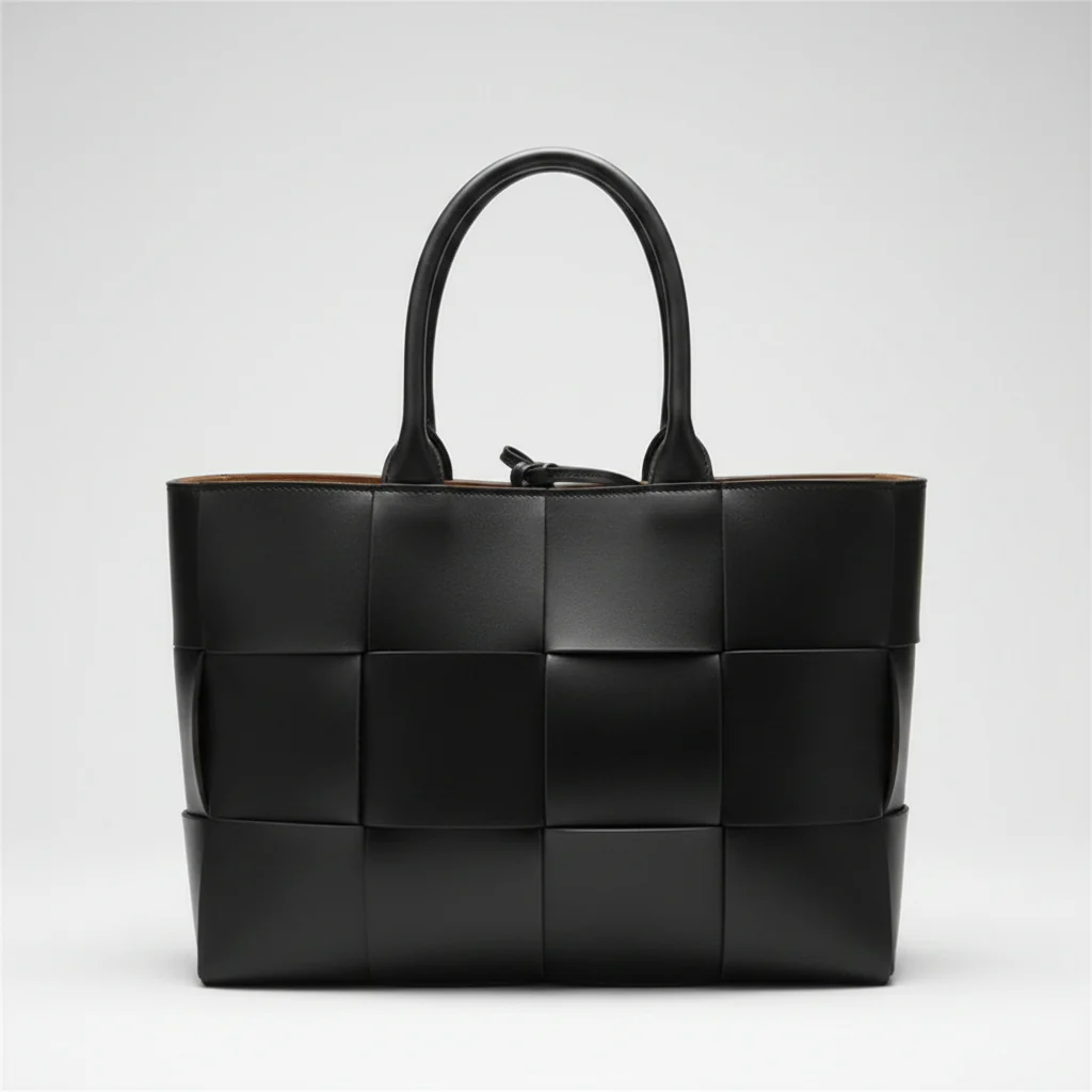 Large Woven Leather Tote Bag