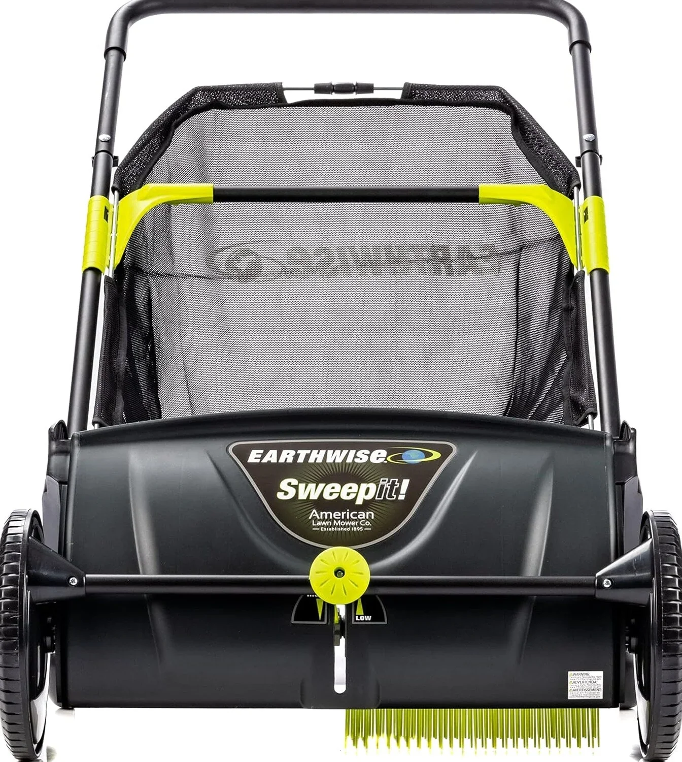 21-Inch Width Leaf & Grass Push Lawn Sweeper, Black