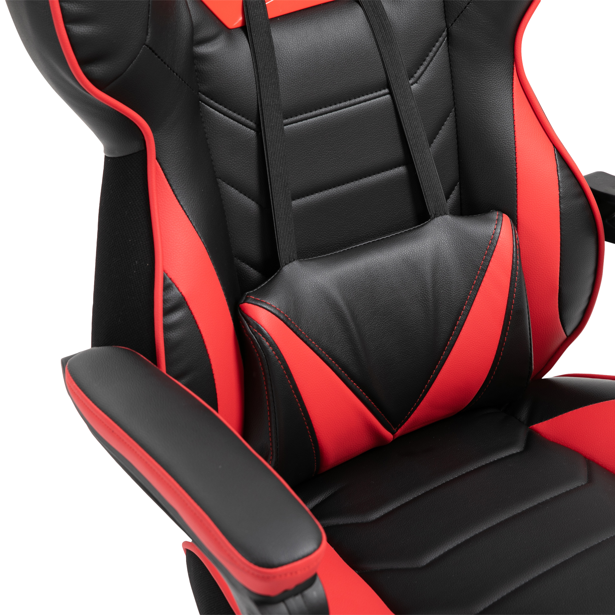 Vinsetto Ergonomische Gamingstoel met Racestijl - Uitschuifbare Voetsteun, Zwart+Rood