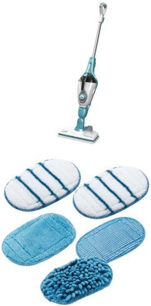 Black+Decker 15-in-1 Dampfbesen Steam-mop (mit Steamitt Dampfhandschuh zur Oberflchenreinigung, AutoSelect für richtige Menge Dampf, 180° drehbarer Reinigungsfu, inkl. 15-tlg Zubehr)