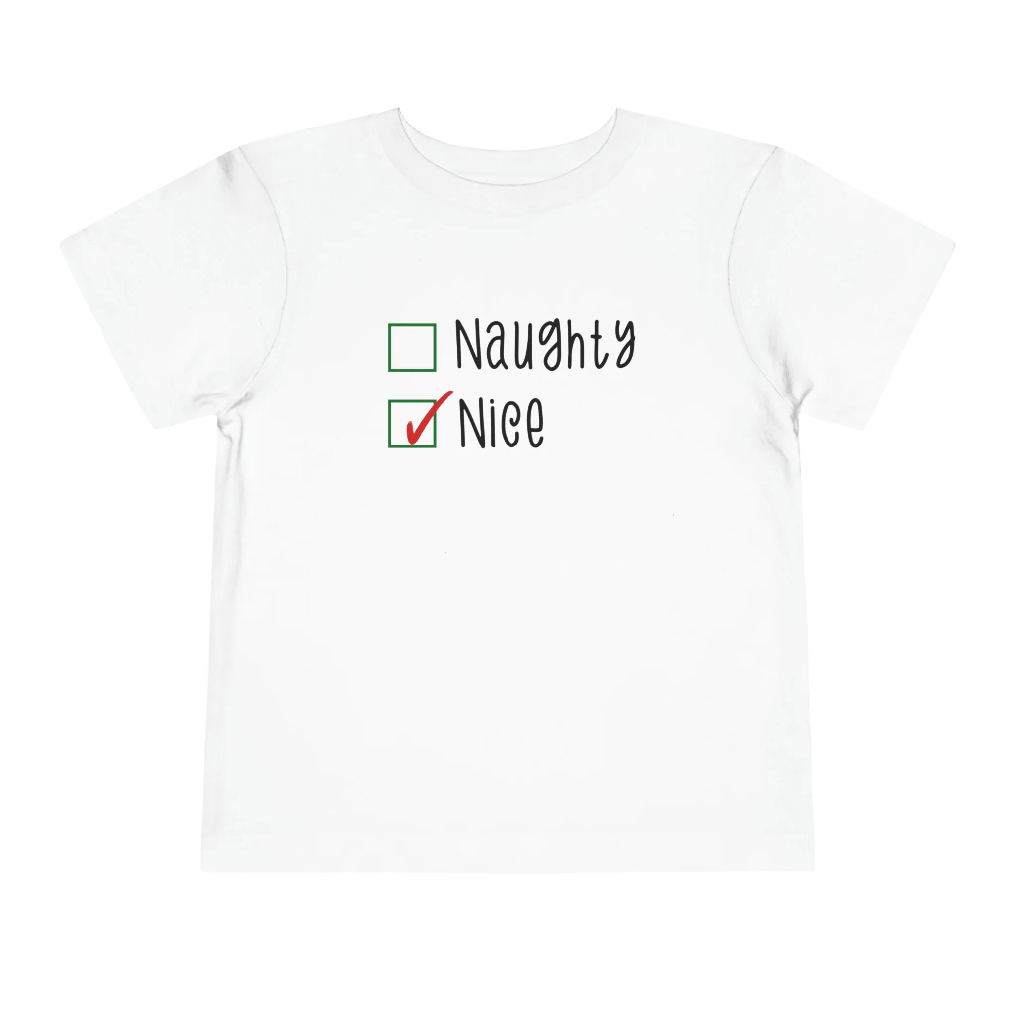 Naughty or Nice List Natural Toddler Shirt, Cute Santa's Nice List Baby Onesie?