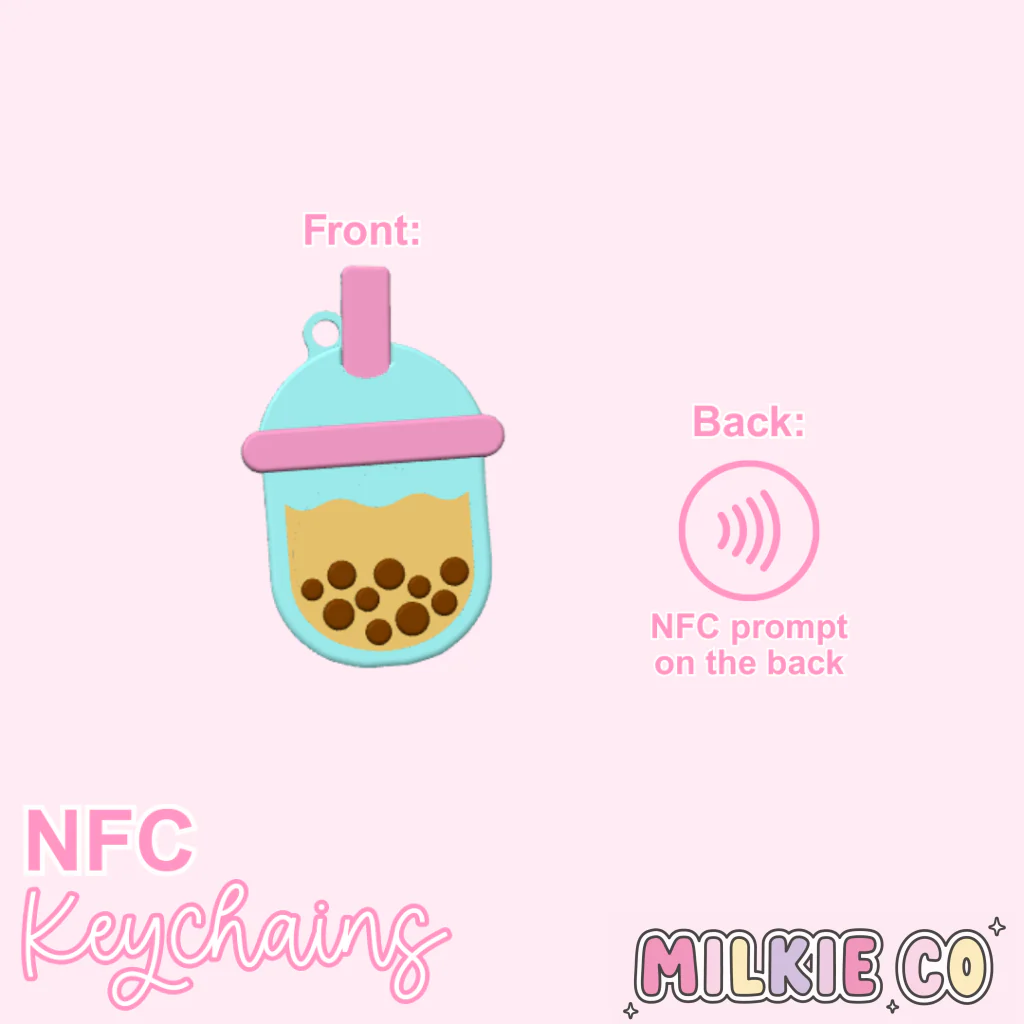 Bubble-tea NFC Keychain