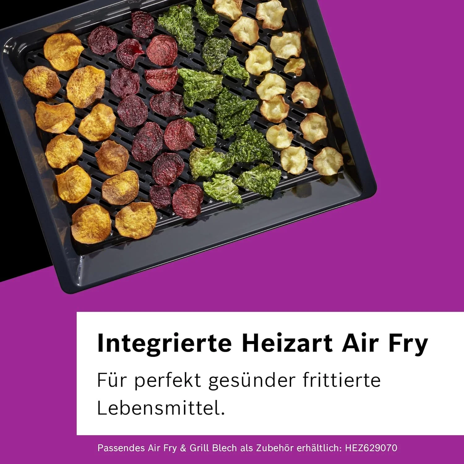 Bosch HMG7361B1, Serie 8 smarter Einbau-Backofen mit Mikrowellenfunktion, 60 x 60 cm, Made in Germany, Schwarz, Air Fry, Digitaler Bedienring, Touchdisplay, Automatikprogramme, Reinigungsunterst��tzung