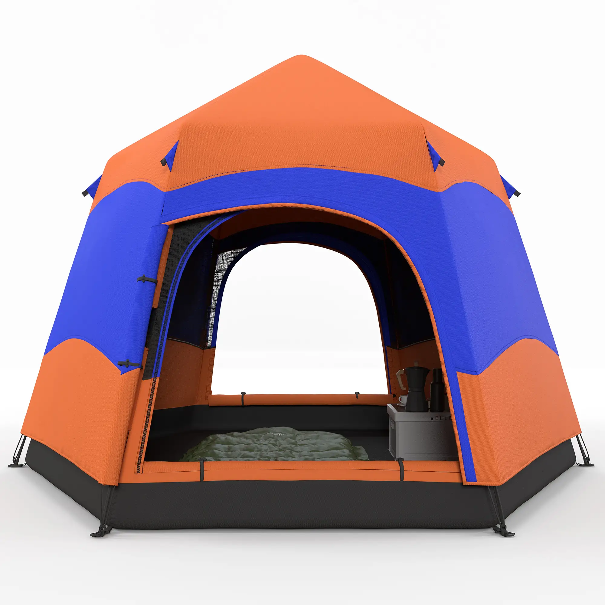 Outsunny Kampeertent Quick-Up 4-6 Personen dubbelwandig Outdoor