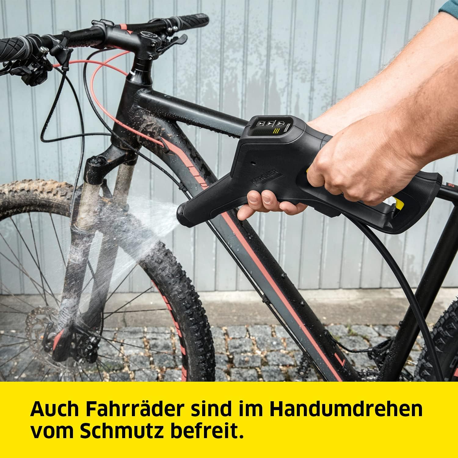 Kärcher 36 V Akku-Hochdruckreiniger K 2 Battery, Druck: 110 bar, 1-fach Strahlrohr, Dreckfräser, Gartenschlauchanschluss A3/4, Gewicht: 4,5 kg, verwendbar mit dem Kärcher 36-V-Akku, ohne Akku