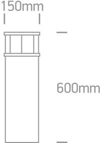 ONE Light - 67236A/AL Aluminium 60cm E27 15w IP54