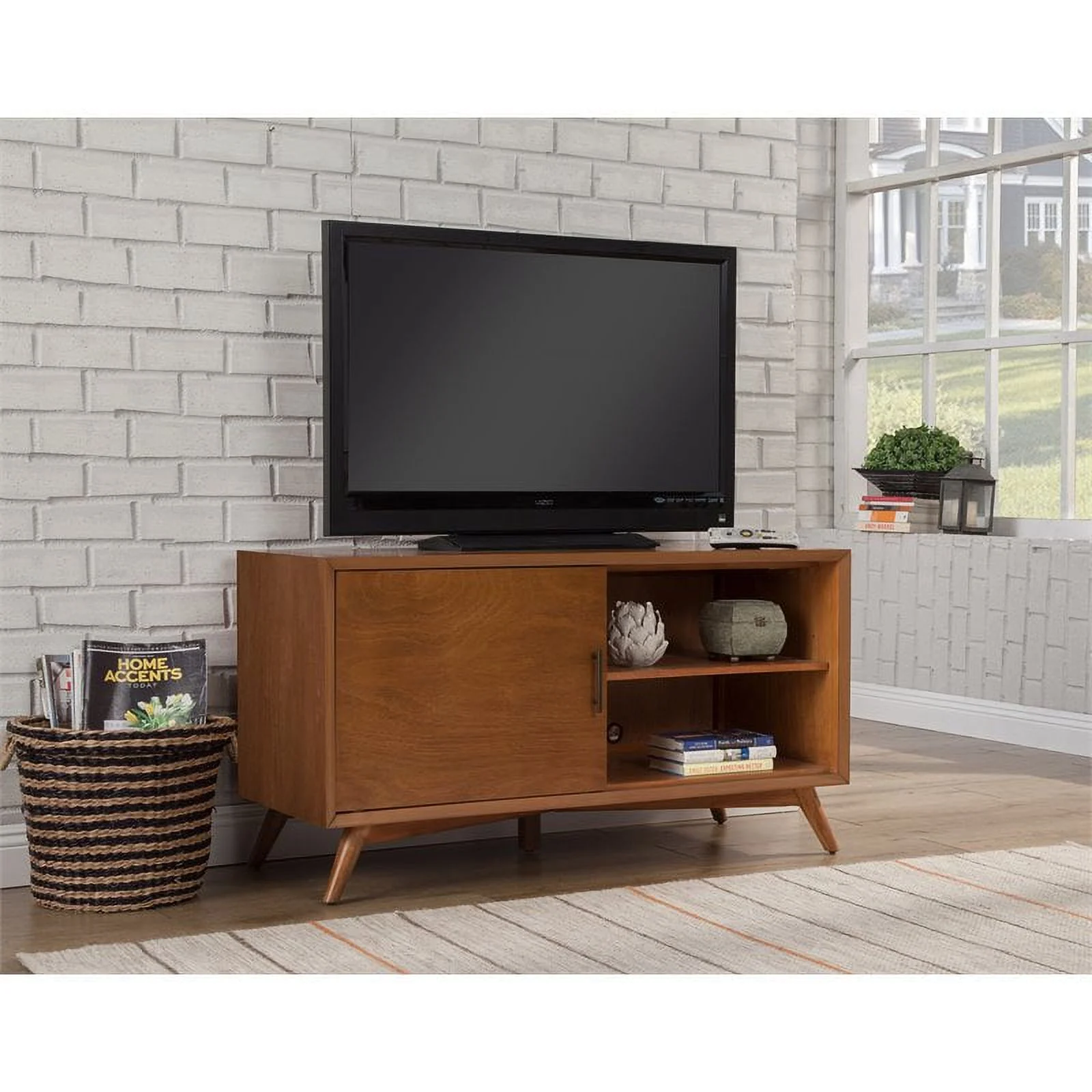2025 Home Square 4-delig Slaapkamer Set - Full Bed, Nachtkastje, TV Console en Extra Opslag