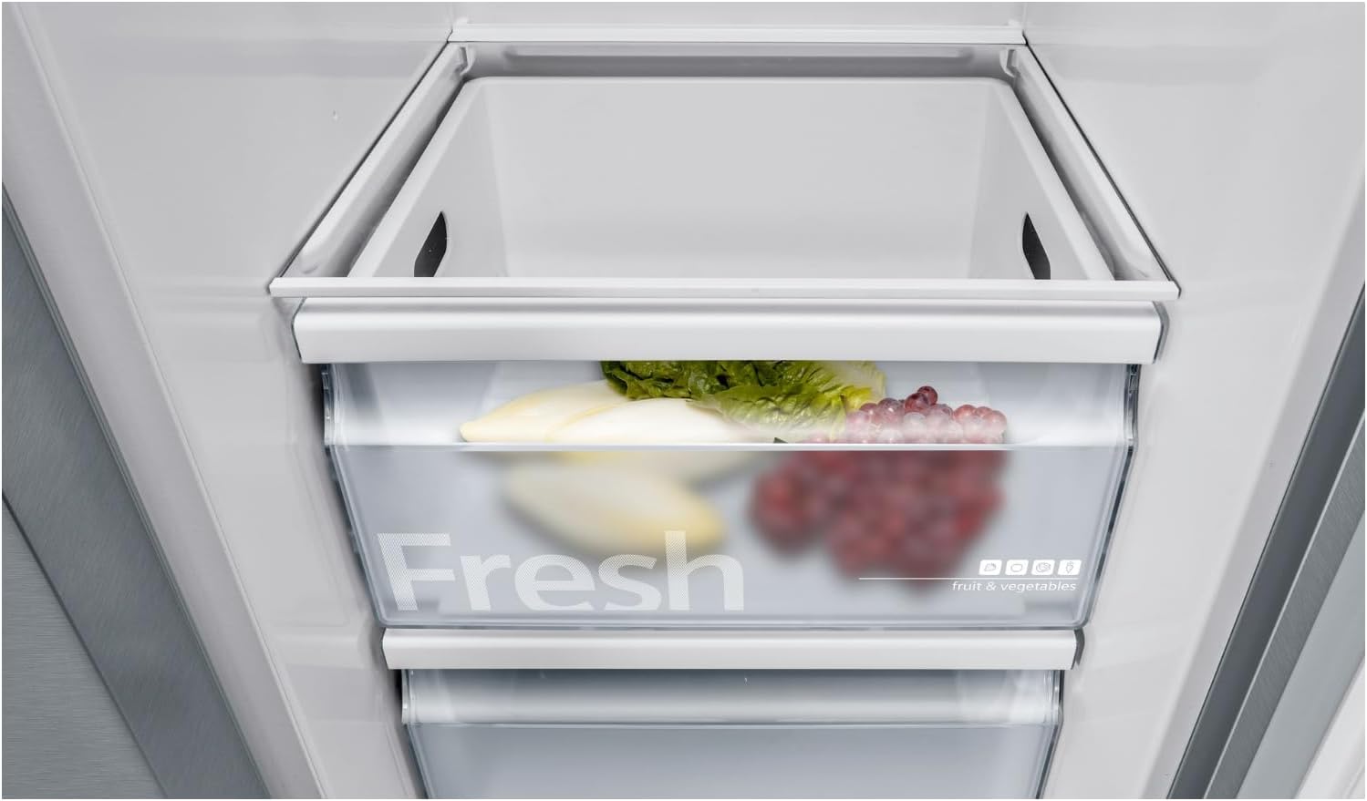 SIEMENS KF96NVPEA iQ300 Multi-Door-Kühlschrank, 183 x 91 cm, 405 L Kühlen & 200 L Gefrieren, hyperFresh längere Frische, noFrost nie wieder abtauen, superCooling schnellere Kühlung