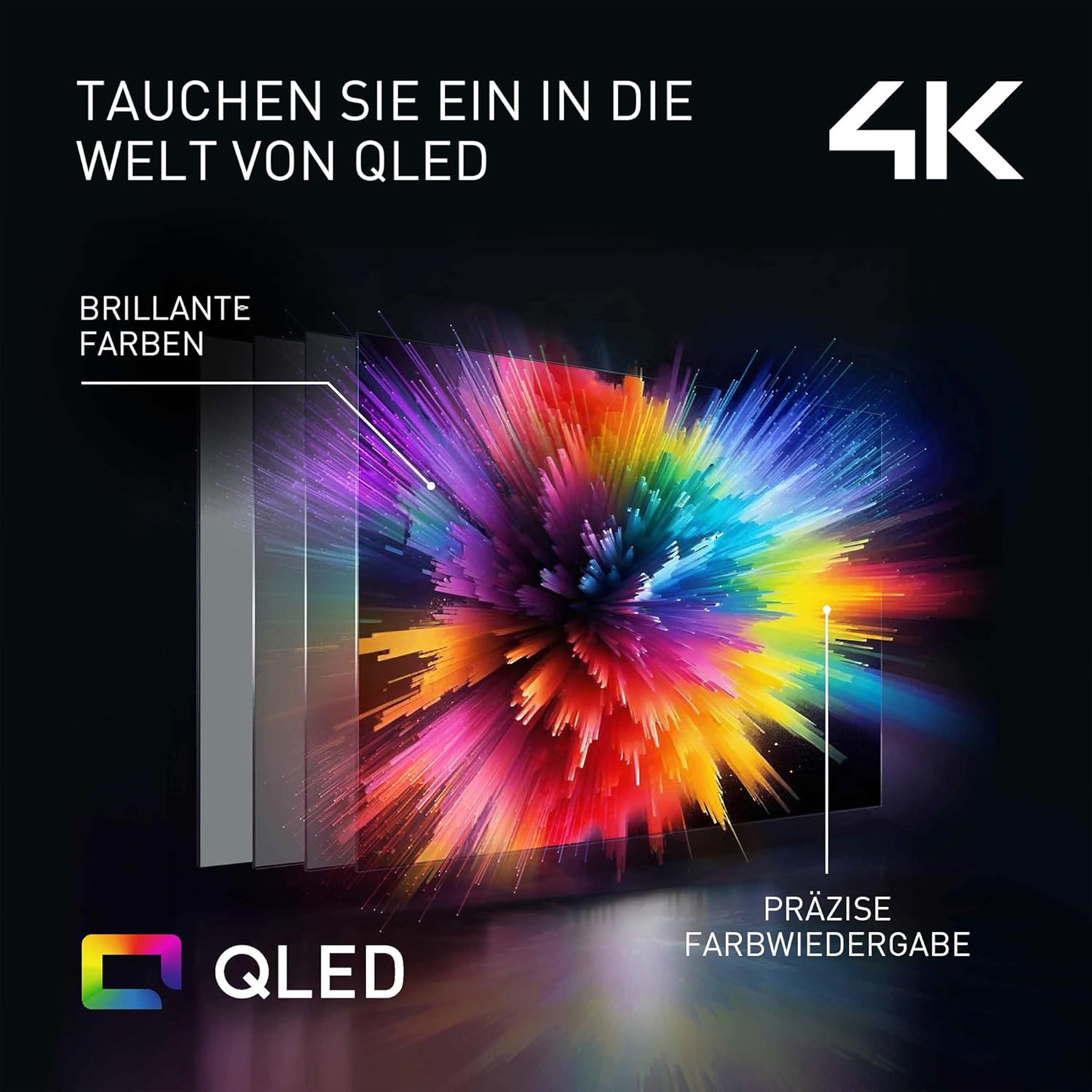 Panasonic Premium TV-50W85BEZ, W85B Serie, 50 Zoll, 4K Ultra HD QLED Smart TV, 2025, 120 Hz, Fire TV, Dolby Vision und Atmos, Game Mode Extreme, Alexa, Apple Support, Bluetooth, Schwarz