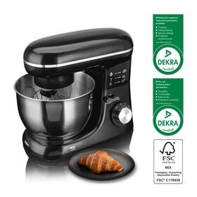 Robot planetarny Hoffen Expert, 1500 W, 2 misy 4 l i 5 l, czarny