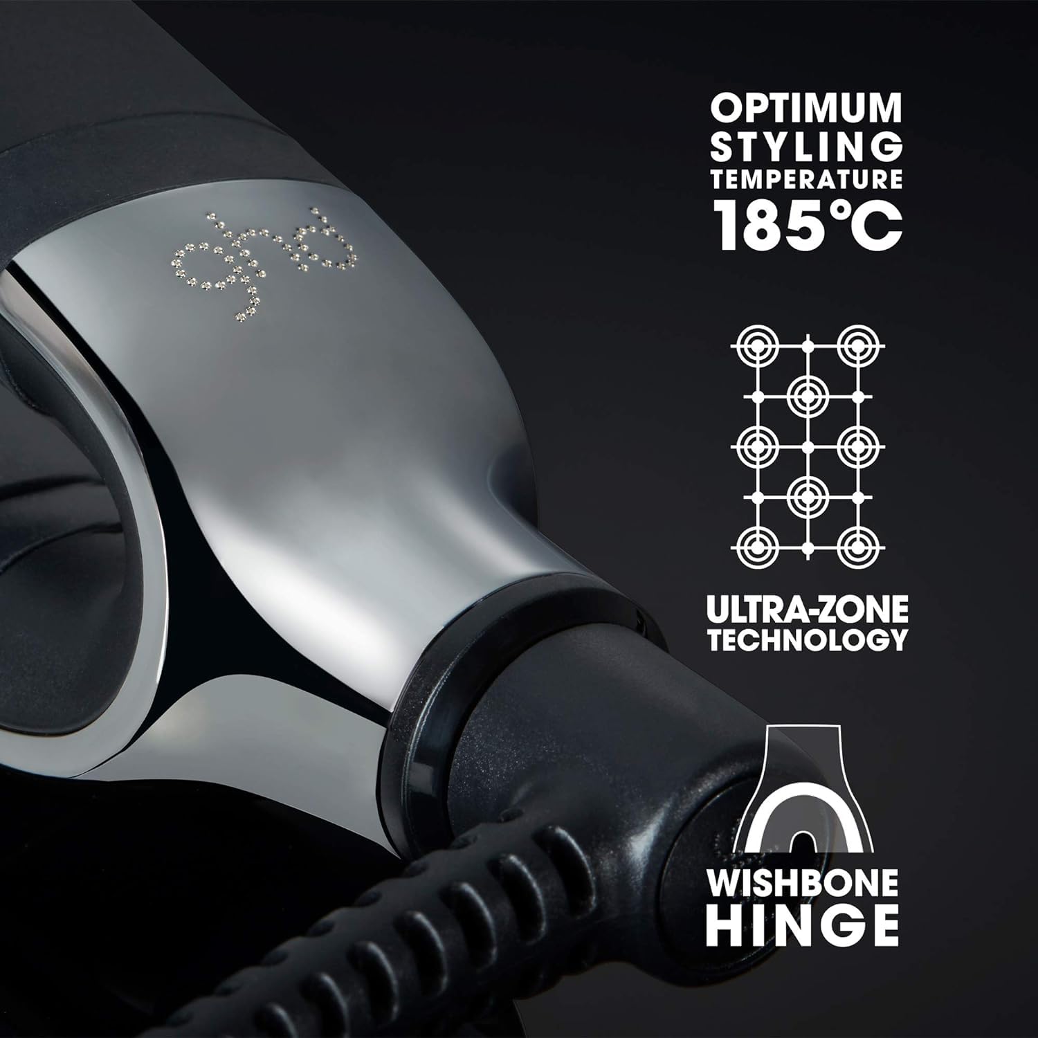 ghd Platinum+ Haarglätter & Professioneller Styler in Schwarz - Stärkeres Haar, Mehr Glanz, Farbschutz - Für Alle Haartypen