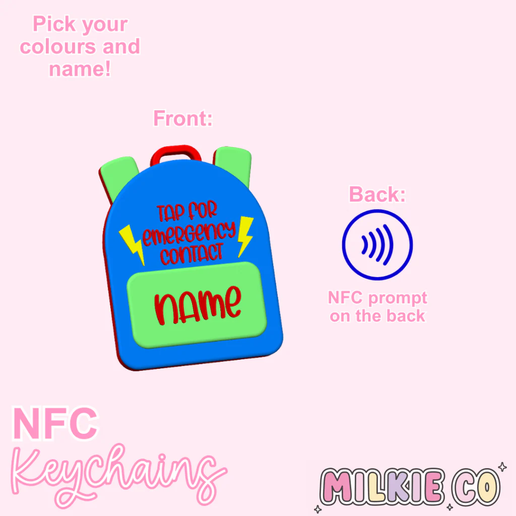 Emergency Contact NFC Keychain (Boy)