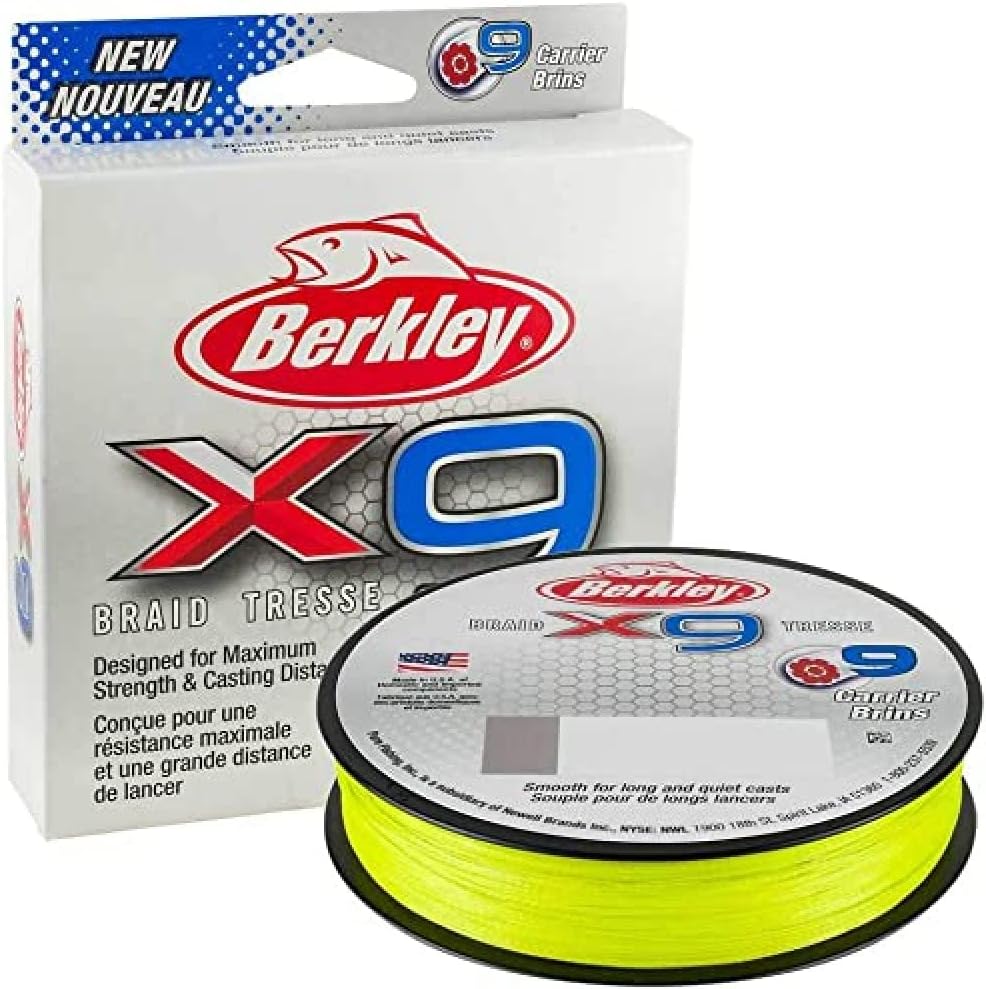 Berkley X9 geflochtene Angelschnur – 9-fache geflochtene Schnur zum Salzwasser- und Süßwasserangeln