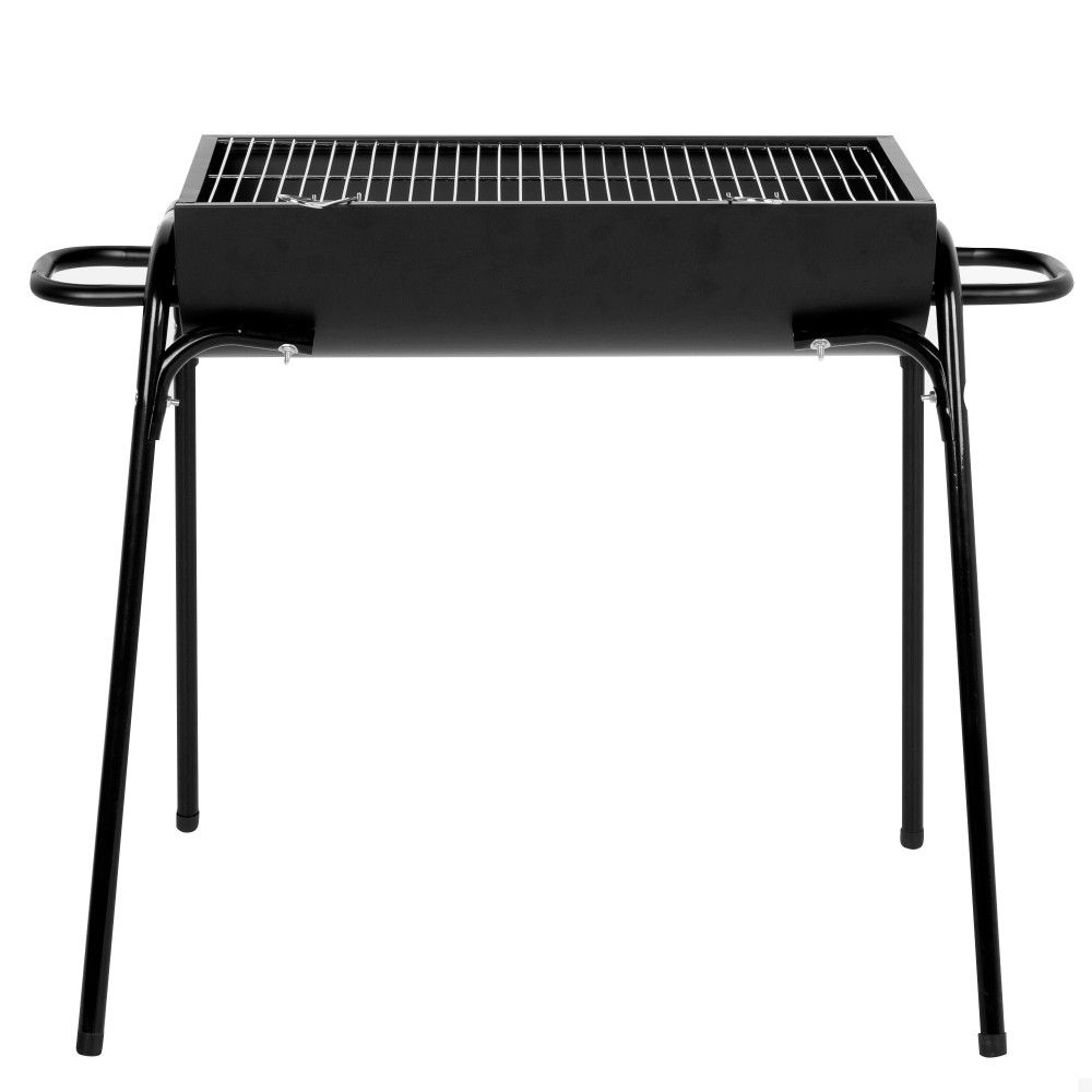 Przenośny grill stalowy 91x33x71 cm - Aktywny. Czarny