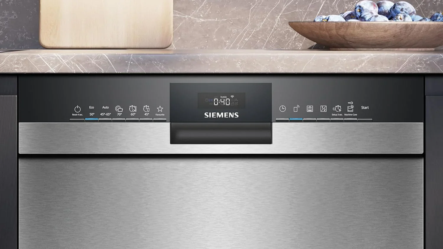Siemens SN63EX14VE, iQ300 Smarter Geschirrsp��ler, Vollintegrierte Sp��lmaschine mit Besteckschublade, 60 cm, Auto T��r?ffnung dank autoOpen dry, Besonders leise durch iQdrive-Motor, infoLight aquaStop