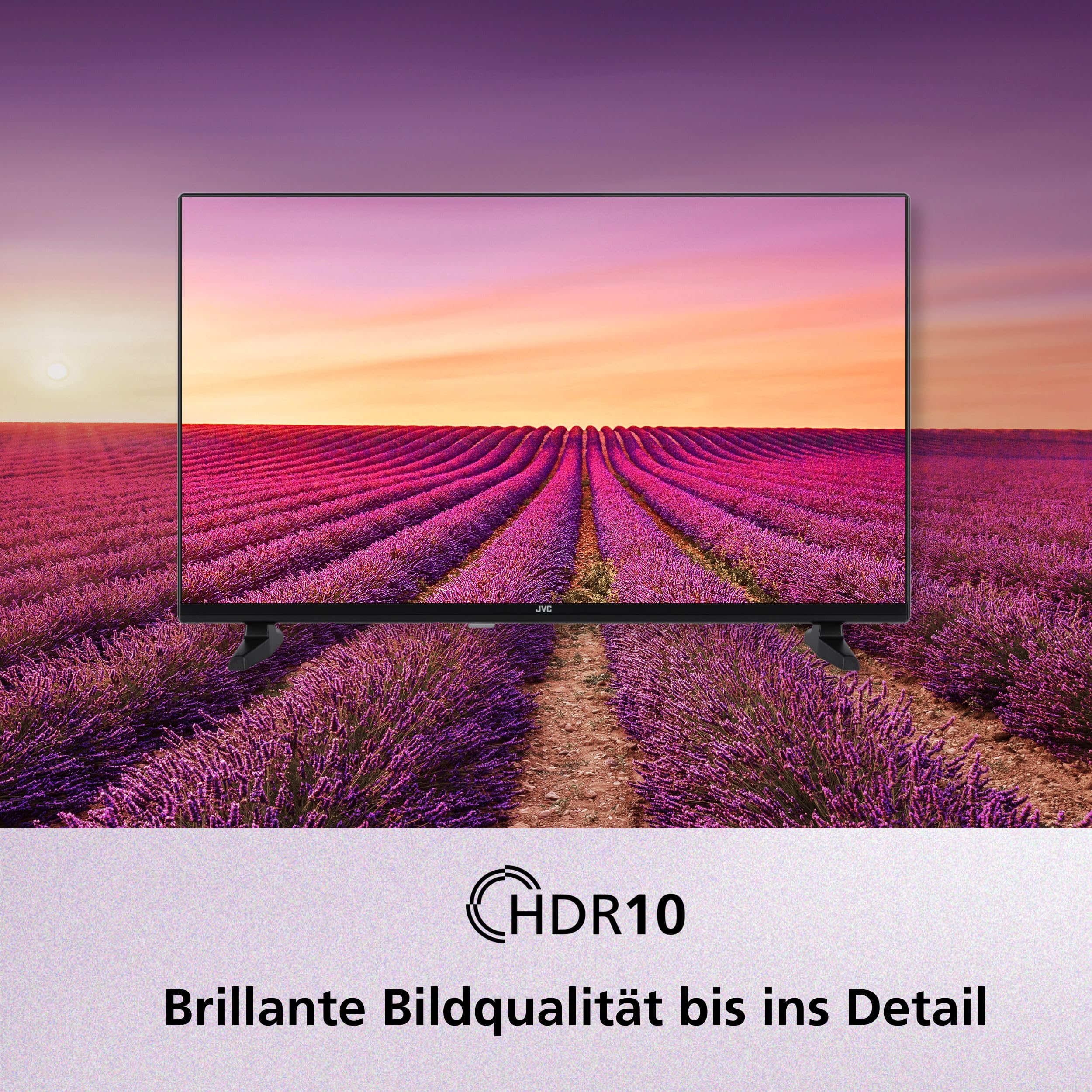 JVC Fernseher 40 Zoll Smart TV VIDAA Full HD HDR Fernseher mit 100 cm Bildschirmdiagonale und integriertem Triple-Tuner, LED TV LT-40VDF2555 (2026)