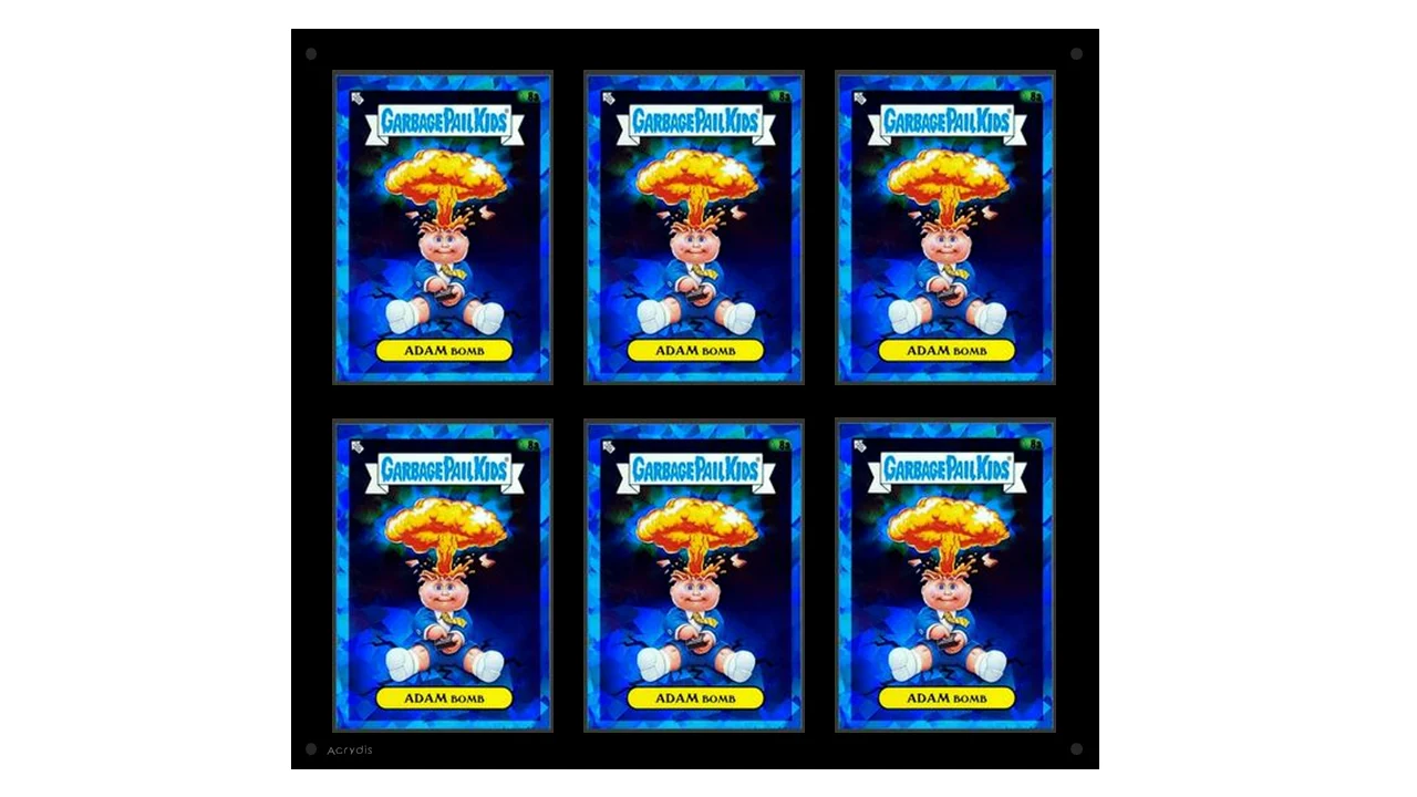 Acrylic Frame With Black Magnets For 6 (2x3) Standard Size Cards. UV Resistant. Corner Protection. For Sleeved Cards up to 66x91mm.
