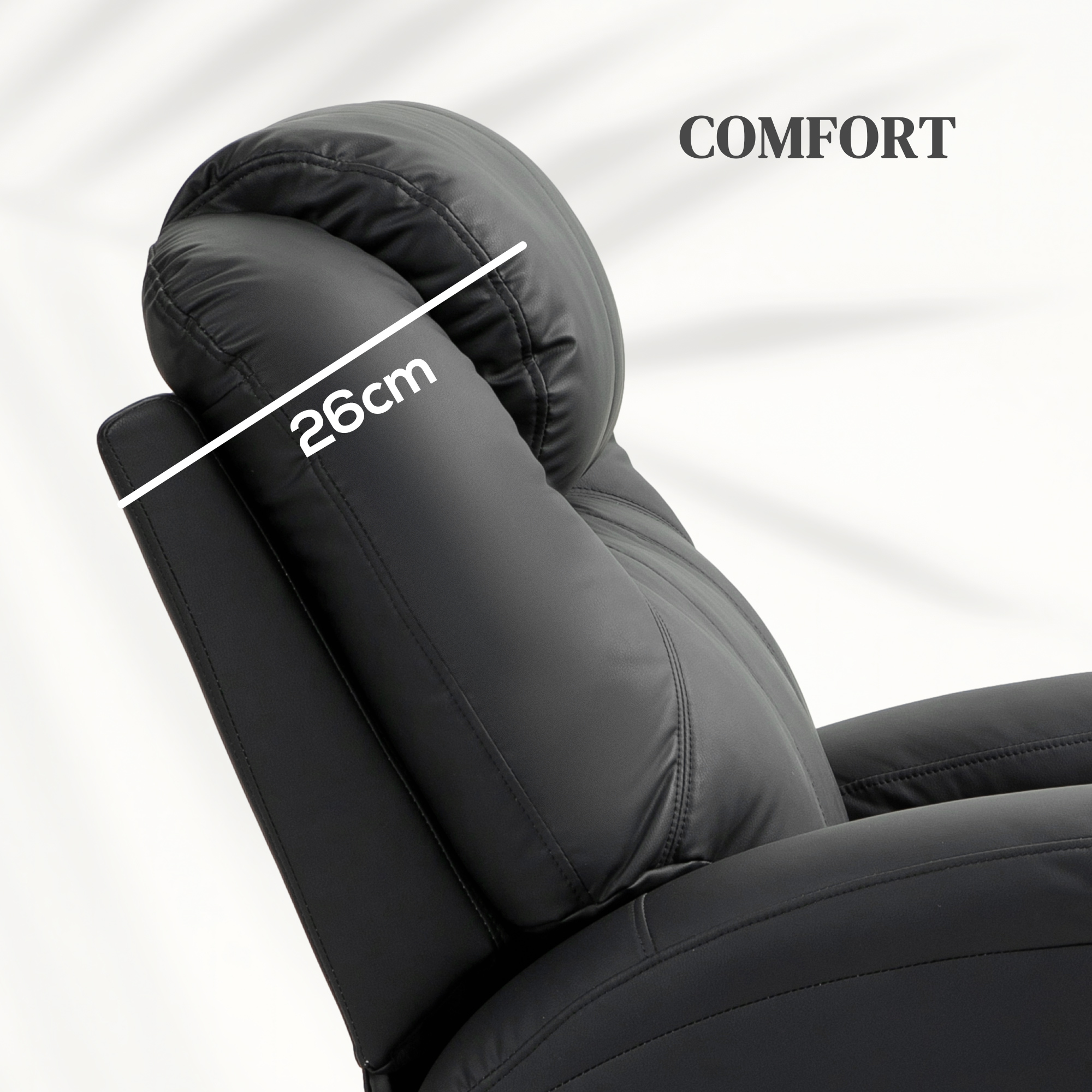 Relaxfauteuil met Massagefunctie, Kantelbare Leuning, Draaibaar, tot 150 kg, Kunstleer, Zwart