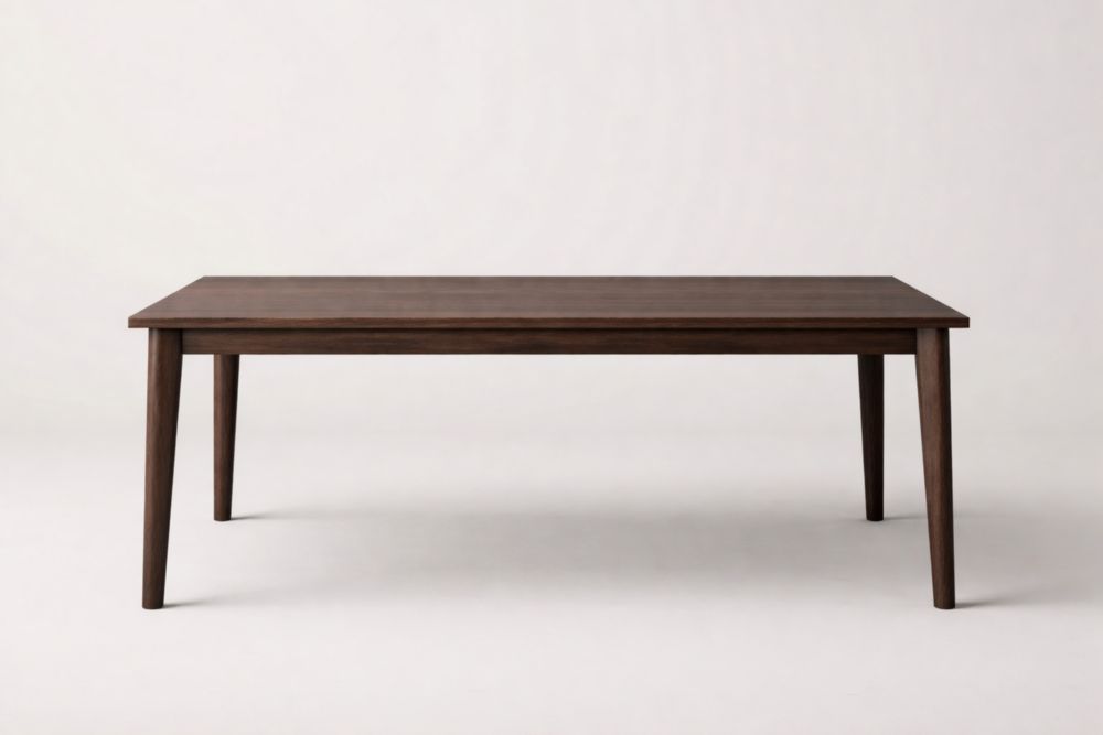 Wood Rectangular Dining Table Solid Wood Dark Brown 150cm x 90cm x 75cm